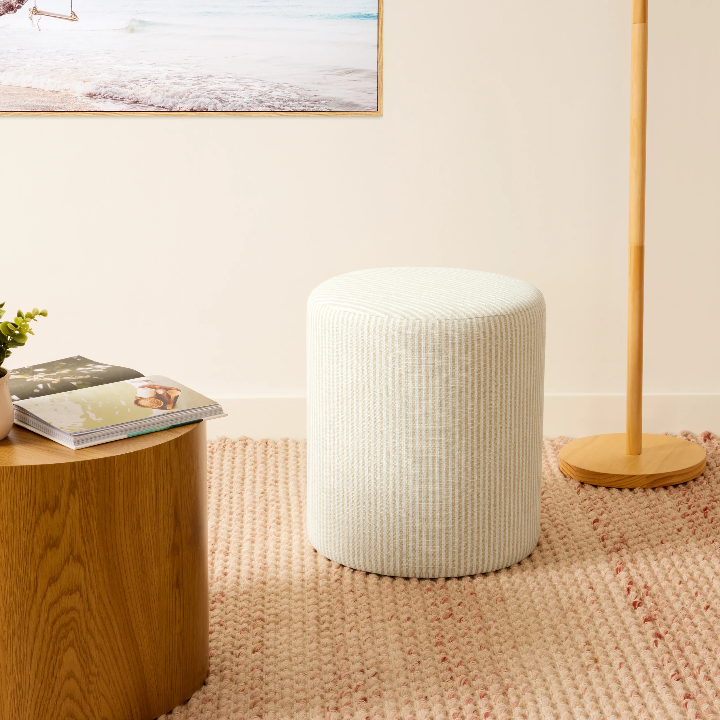 1 Stripe Ottoman, 1 of 5