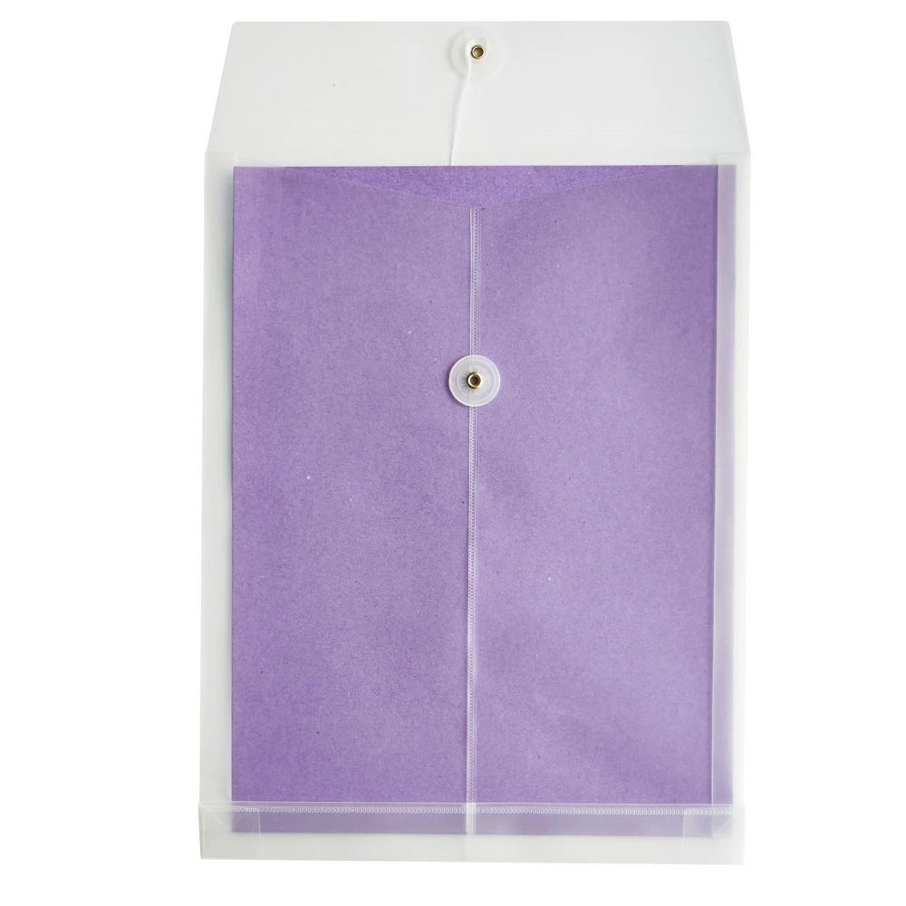 3 Keji Document Wallet A4 String Closure Clear 5 Pack, 3 of 3