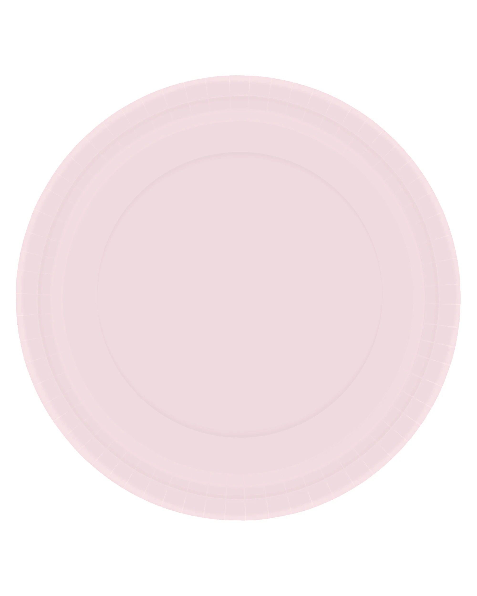 1 Amscan 23cm Round Paper Plates NPC Pack of 20 - Pastel Pink - Pastel Pink, 1 of 3