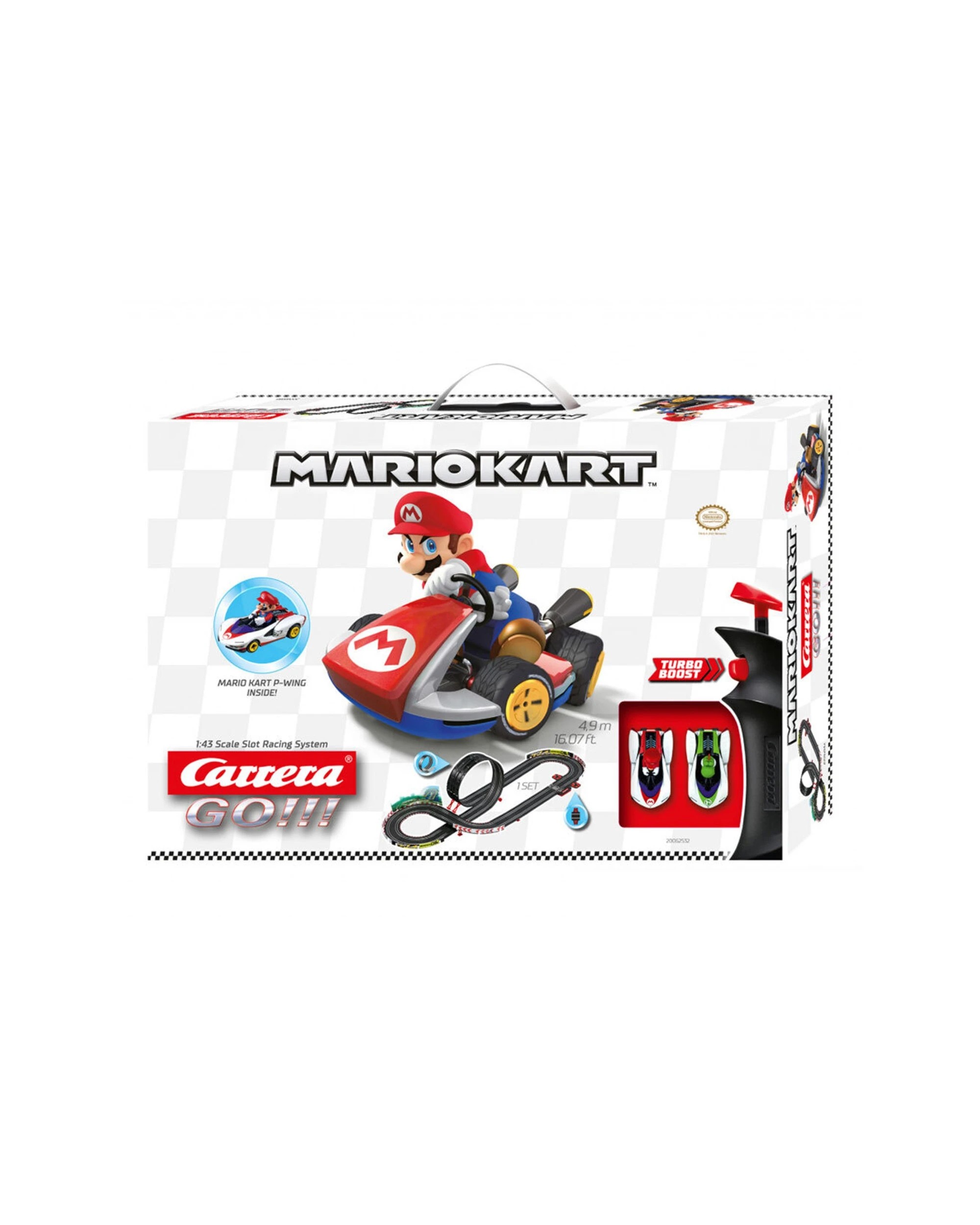 1 Carrera Mario Kart P Wing 4.9m 1 43 Race Track Set Kids 6 Plus Years Toy - White, 1 of 4