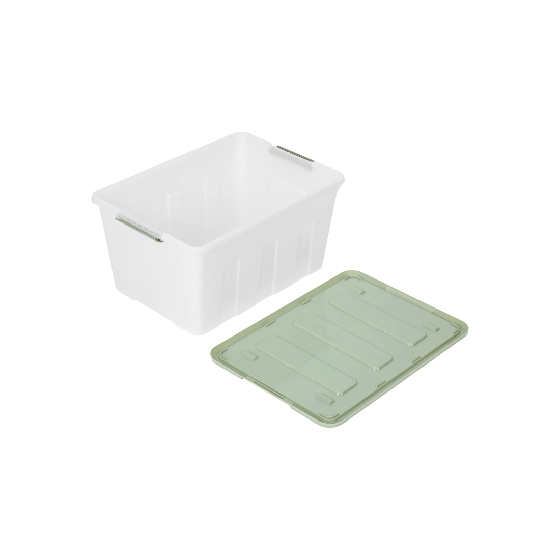 5 60L Storage Tub on Wheels with Green Lid, 5 of 6