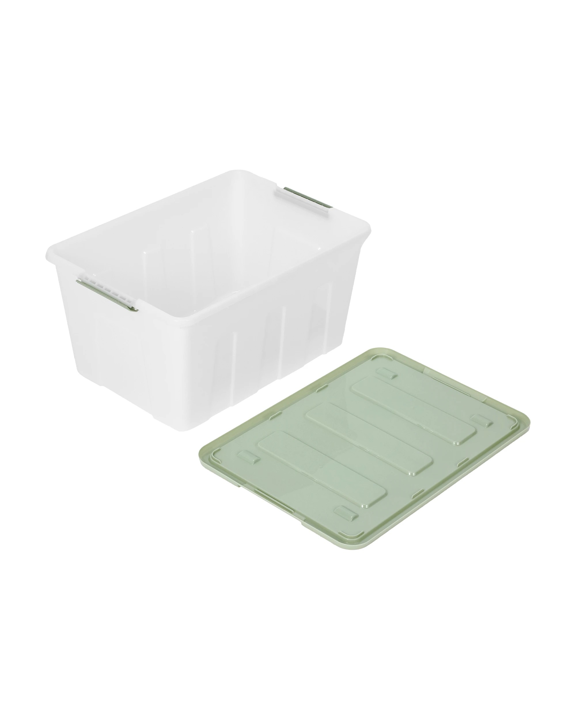 5 60L Storage Tub on Wheels with Green Lid, 5 of 6