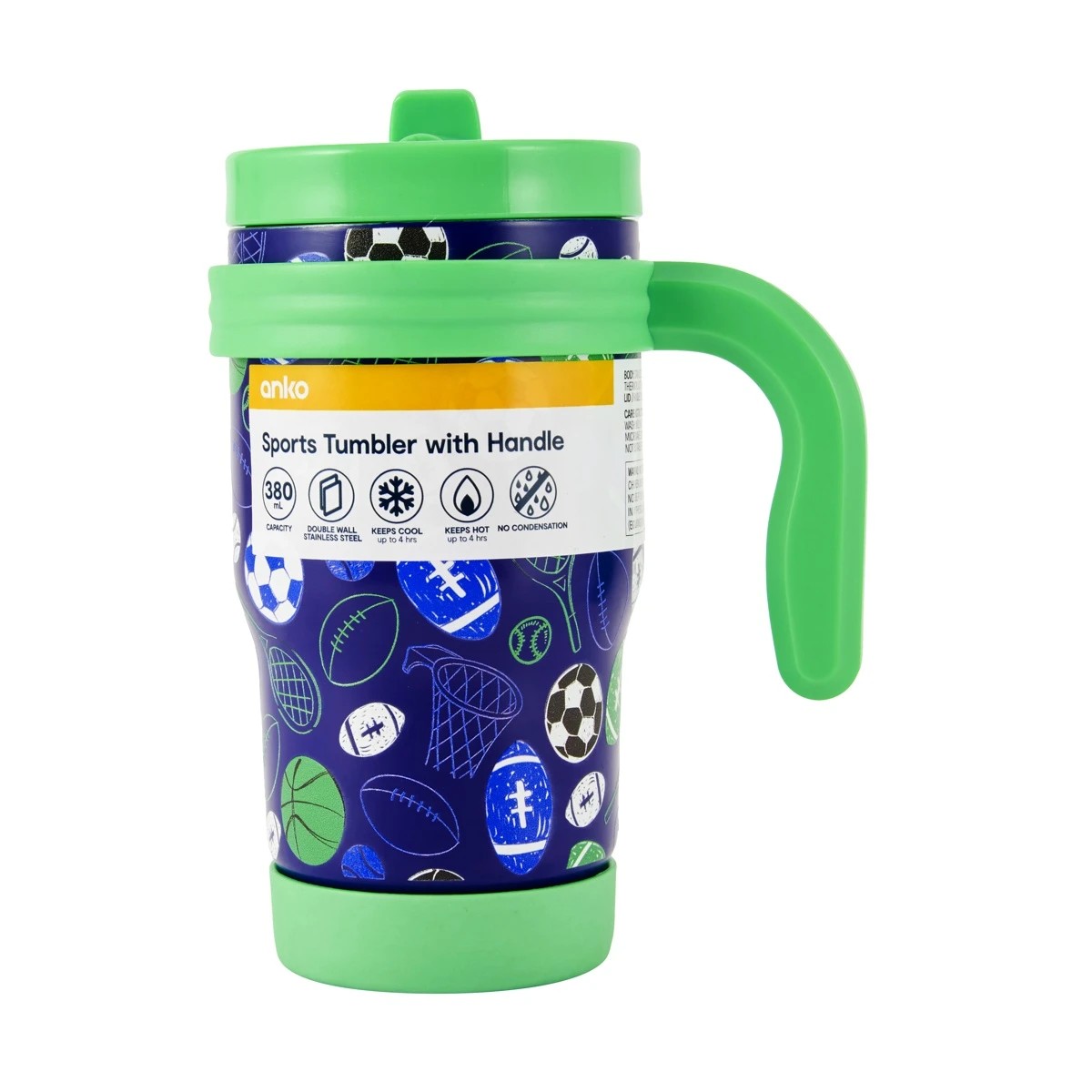 6 380ml Sports Tumbler with Handle, 6 of 6