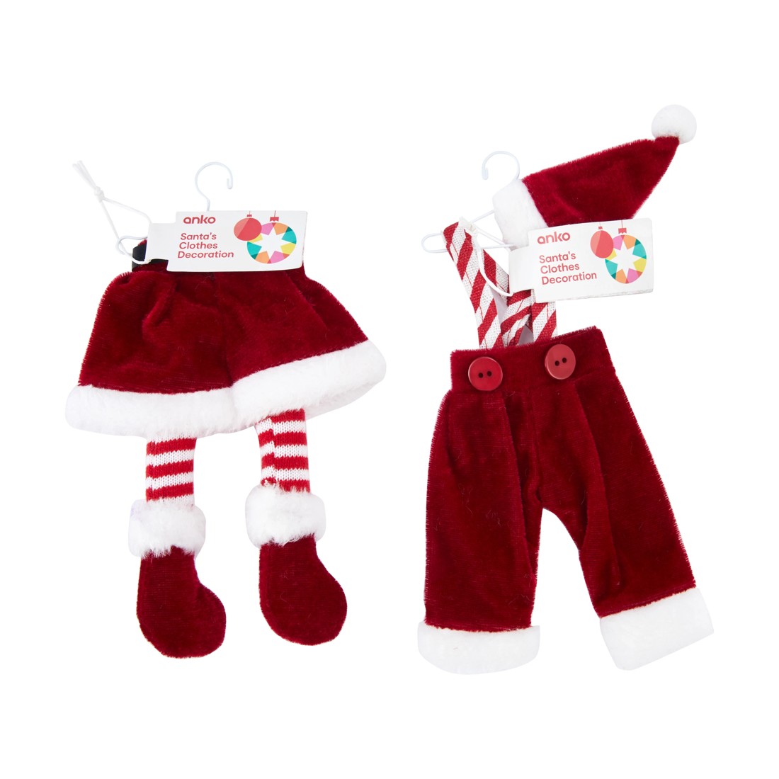 5 Santa's Clothes Decoration - Assorted, 5 of 5
