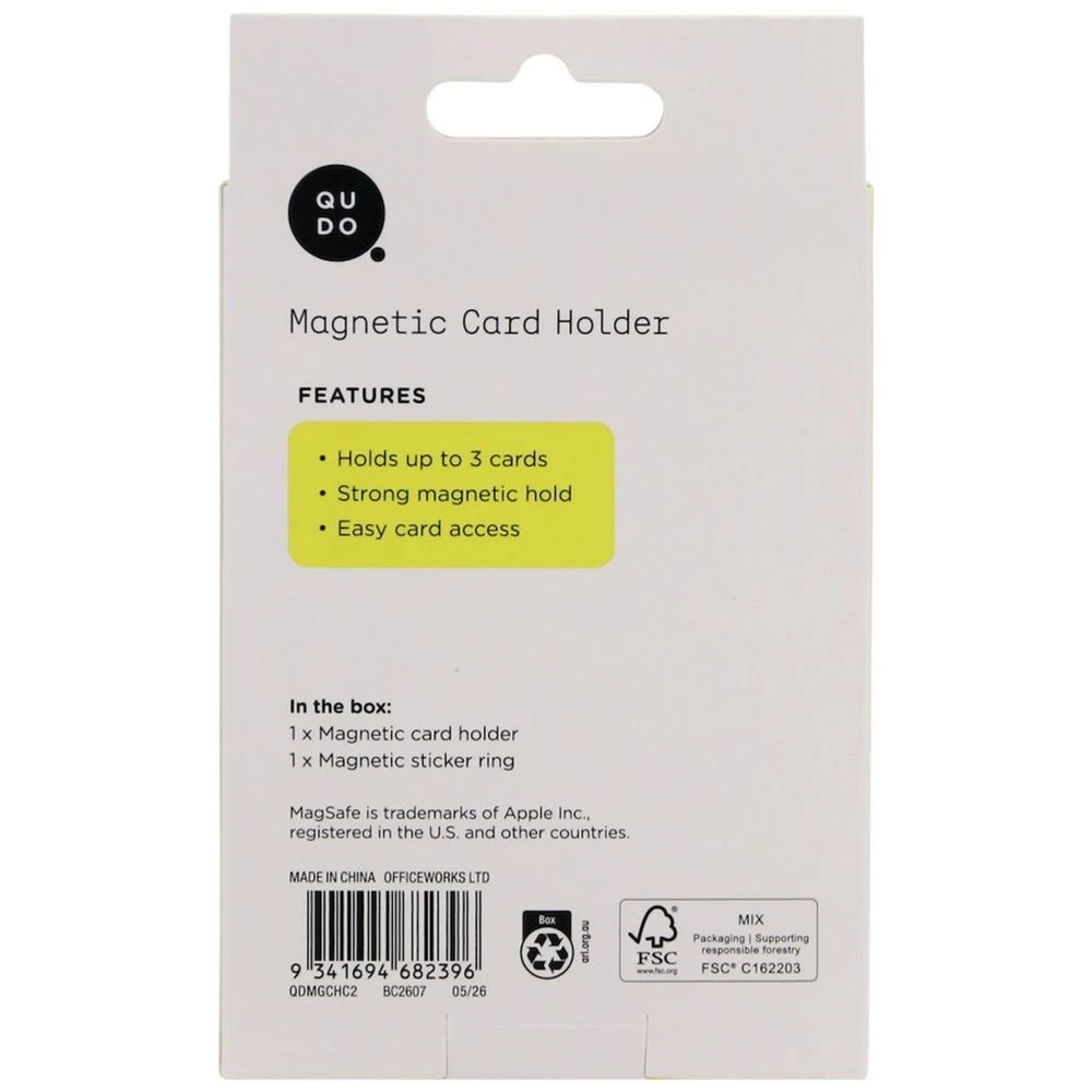 7 Qudo Magnetic Card Holder Pink, 7 of 7