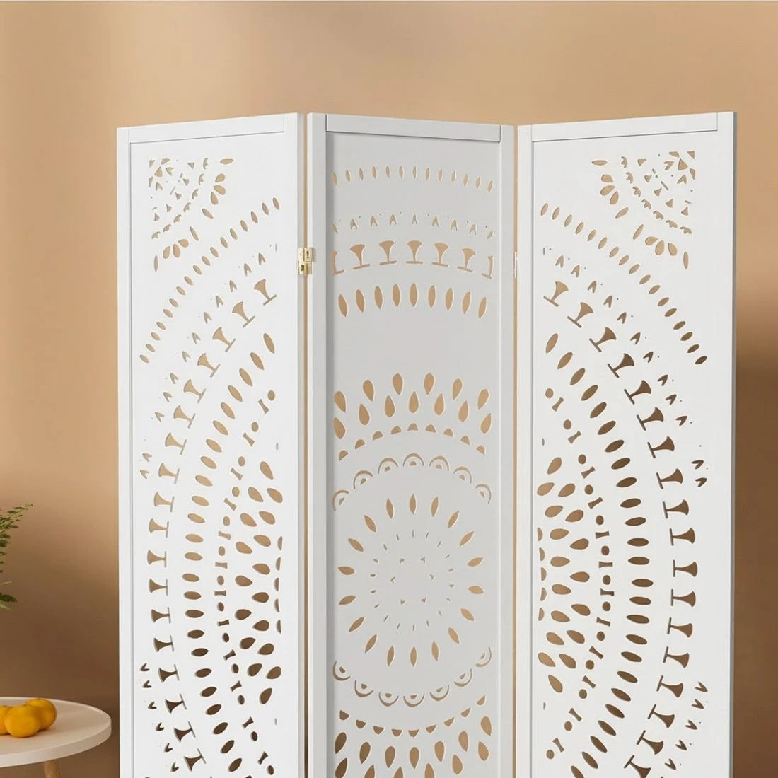 4 Artiss 3 Panel Room Divider Screen 132x170cm Circle - White, 4 of 7