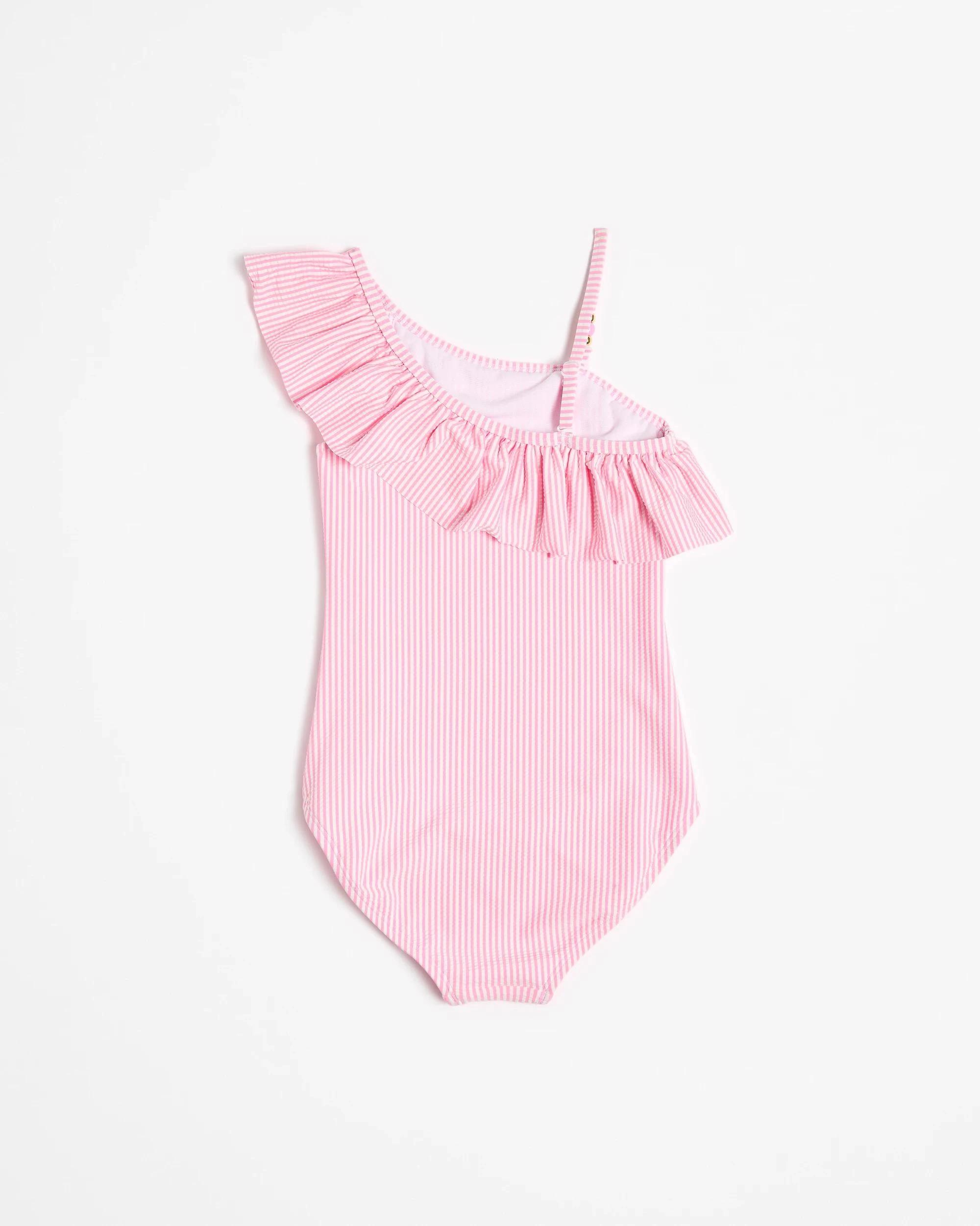 3 Target Textured One Shoulder Swim Suit PINK STRIPE, 3 of 3