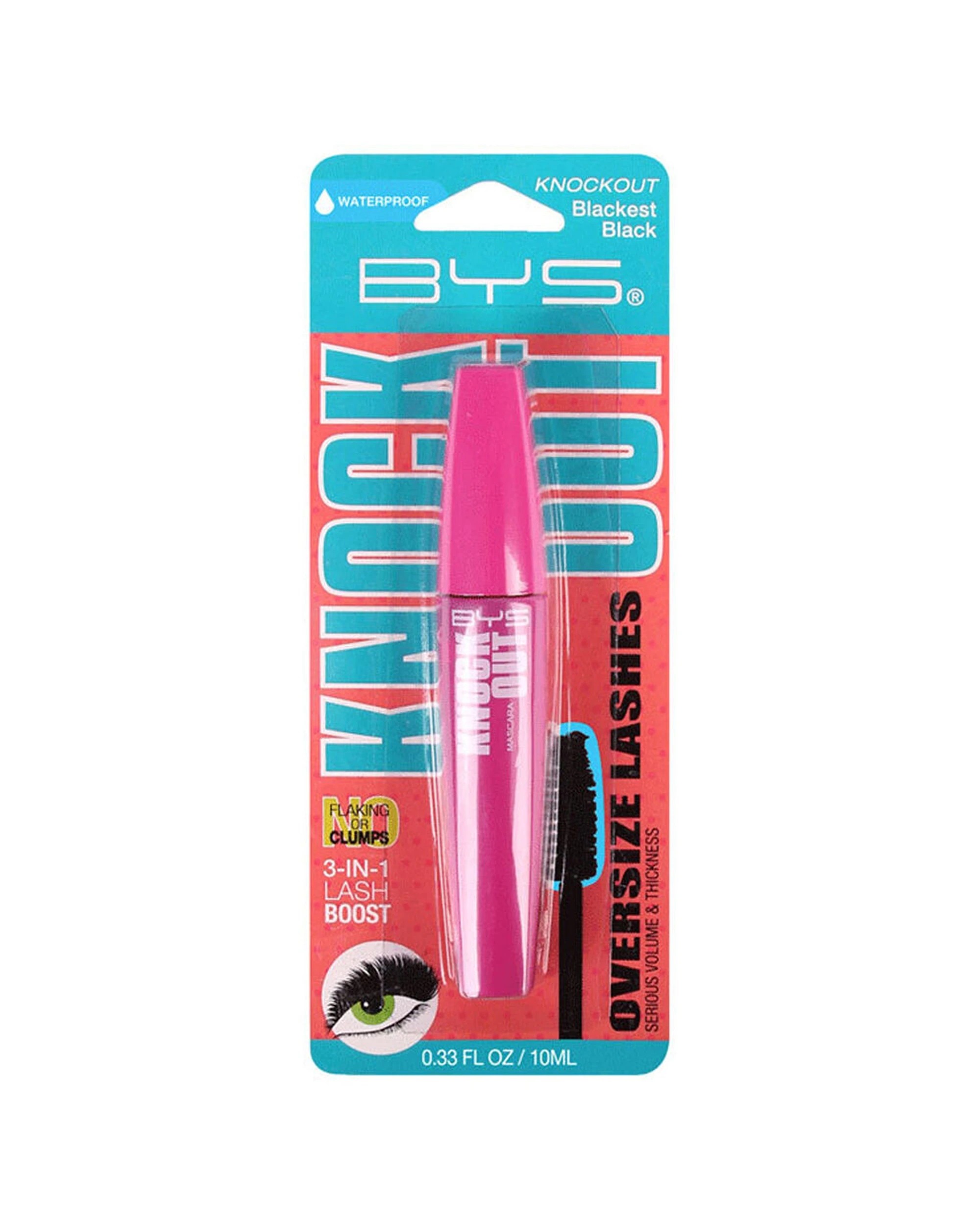 2 BYS Knock Out Mascara Waterproof Blackest 3PK 10ml - Black, 2 of 4