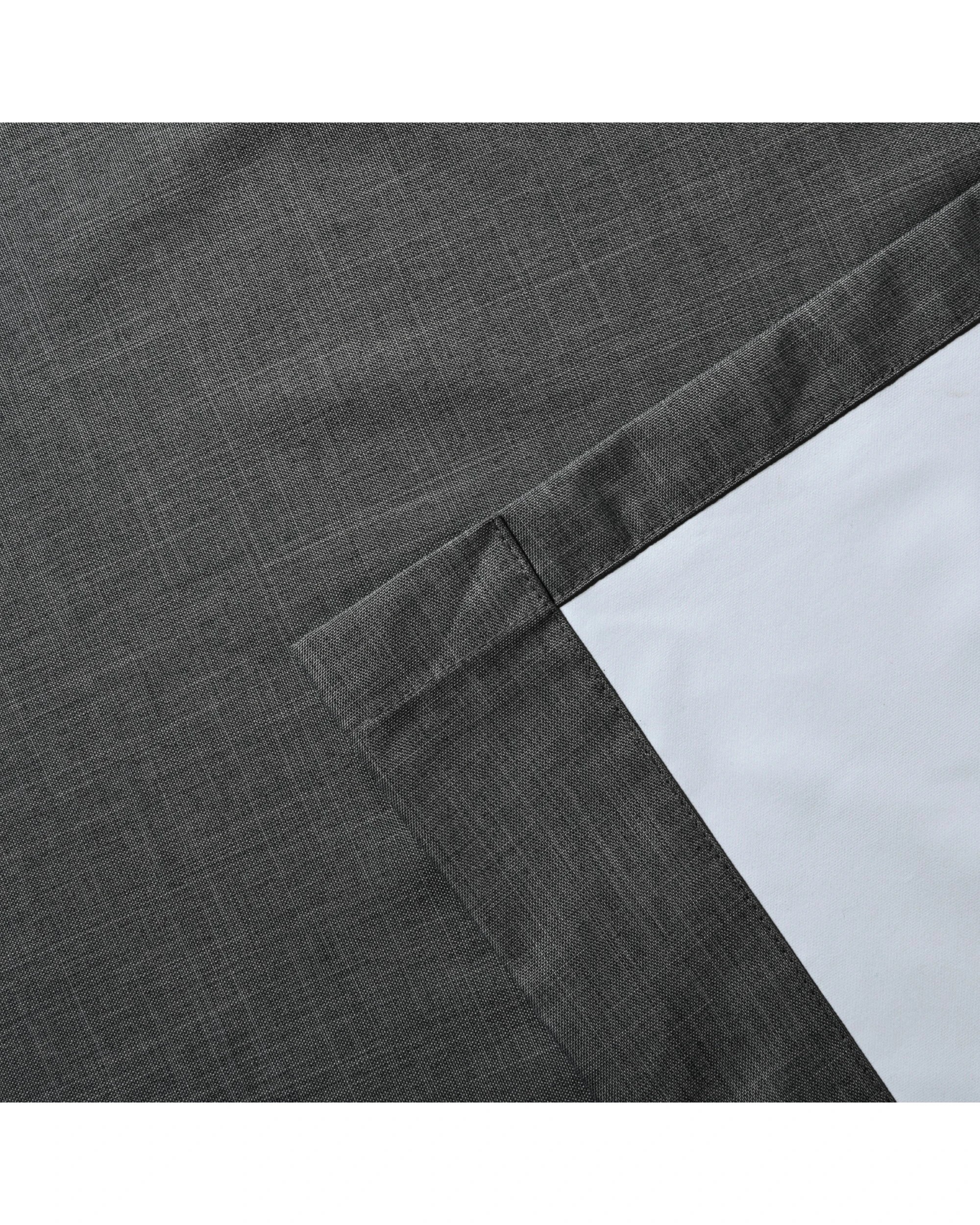 4 Sherwood Faux Linen 100% Blockout Concealed Tab Top Curtain Pair 135x223cm - Pepper, 4 of 6