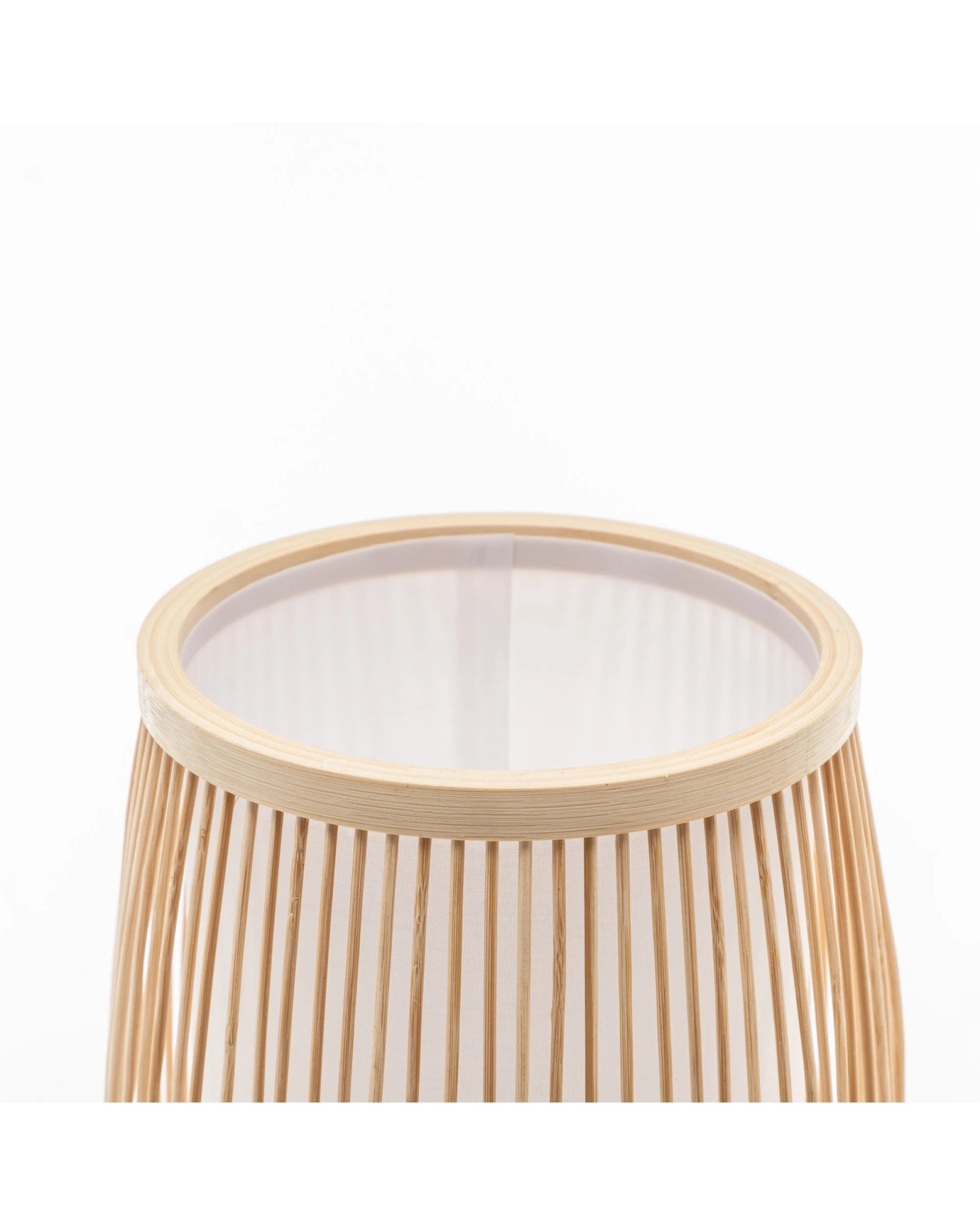 3 BR Home Natural Woven Bamboo Cylinder Table Lamp Light Shade Boho Tropical, 3 of 4