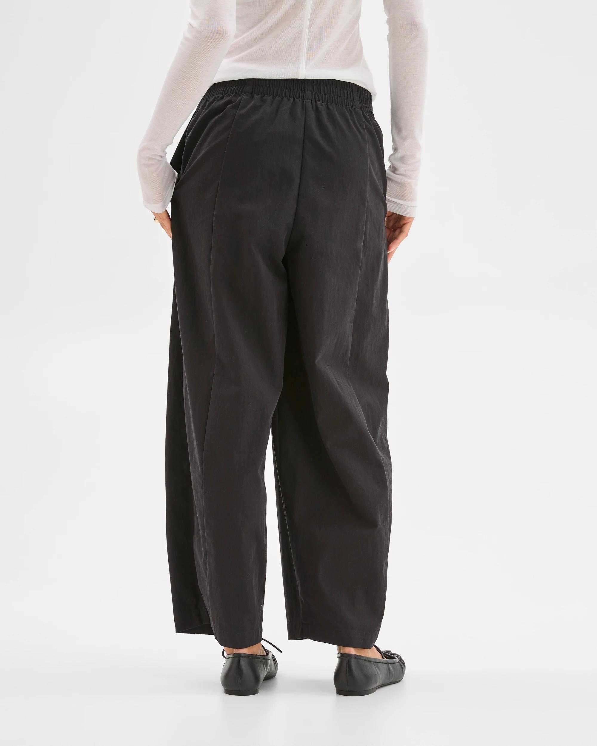 6 Lily Loves Australian Cotton Blend Pull On Pleat Pants BLACK, 6 of 6