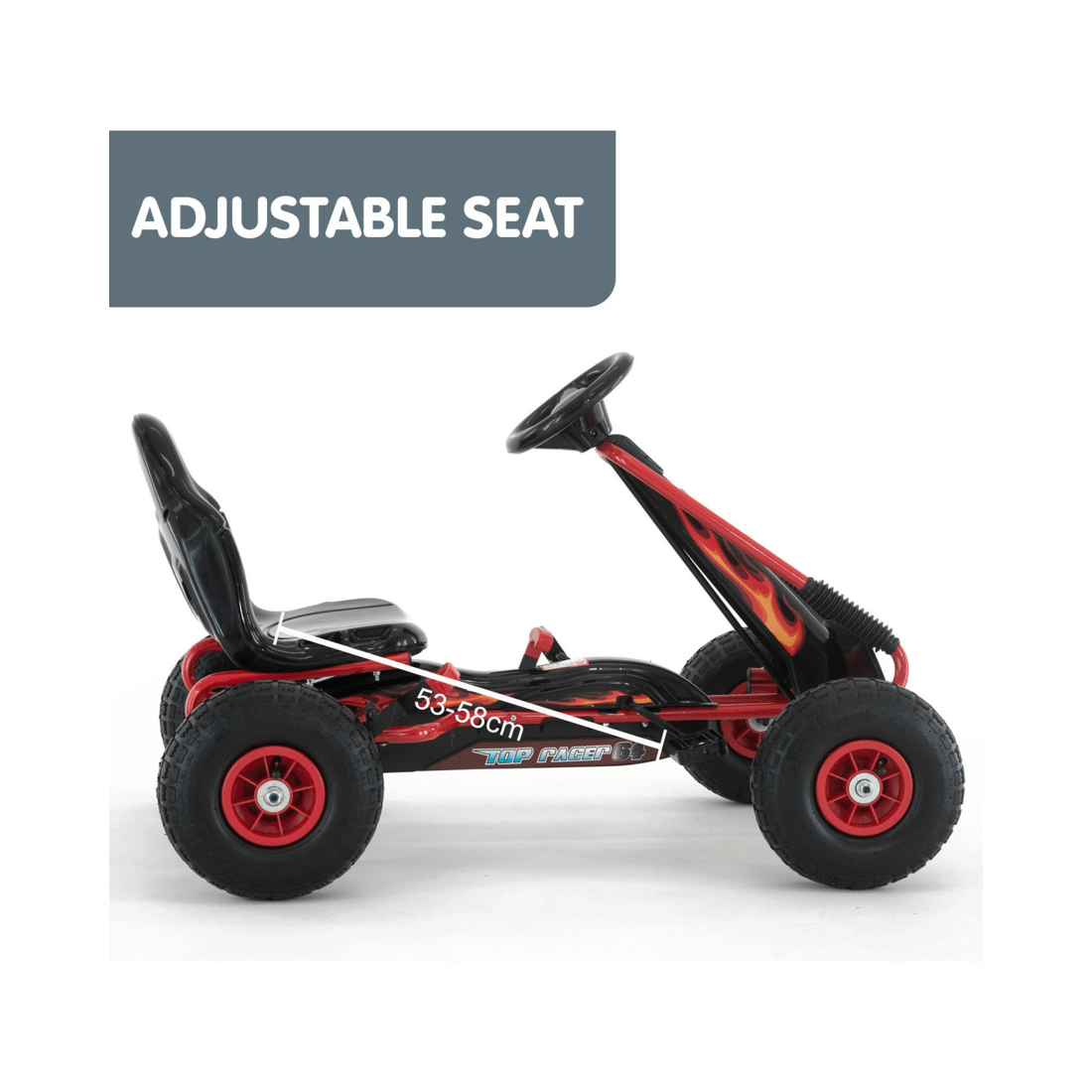 4 Kahuna G95 Kids Ride On Pedal-powered Go Kart - Red, 4 of 10