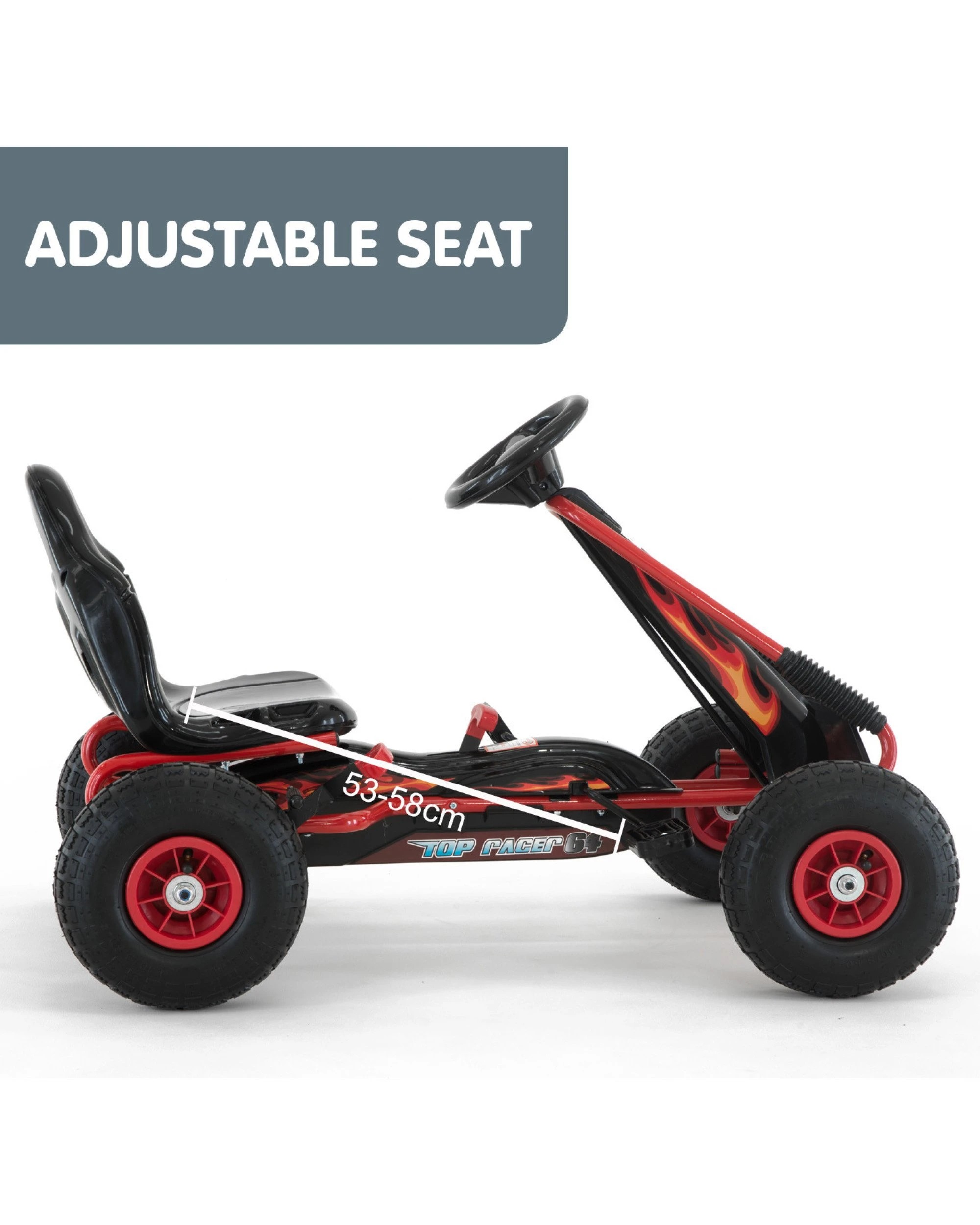 4 Kahuna G95 Kids Ride On Pedal-powered Go Kart - Red, 4 of 10