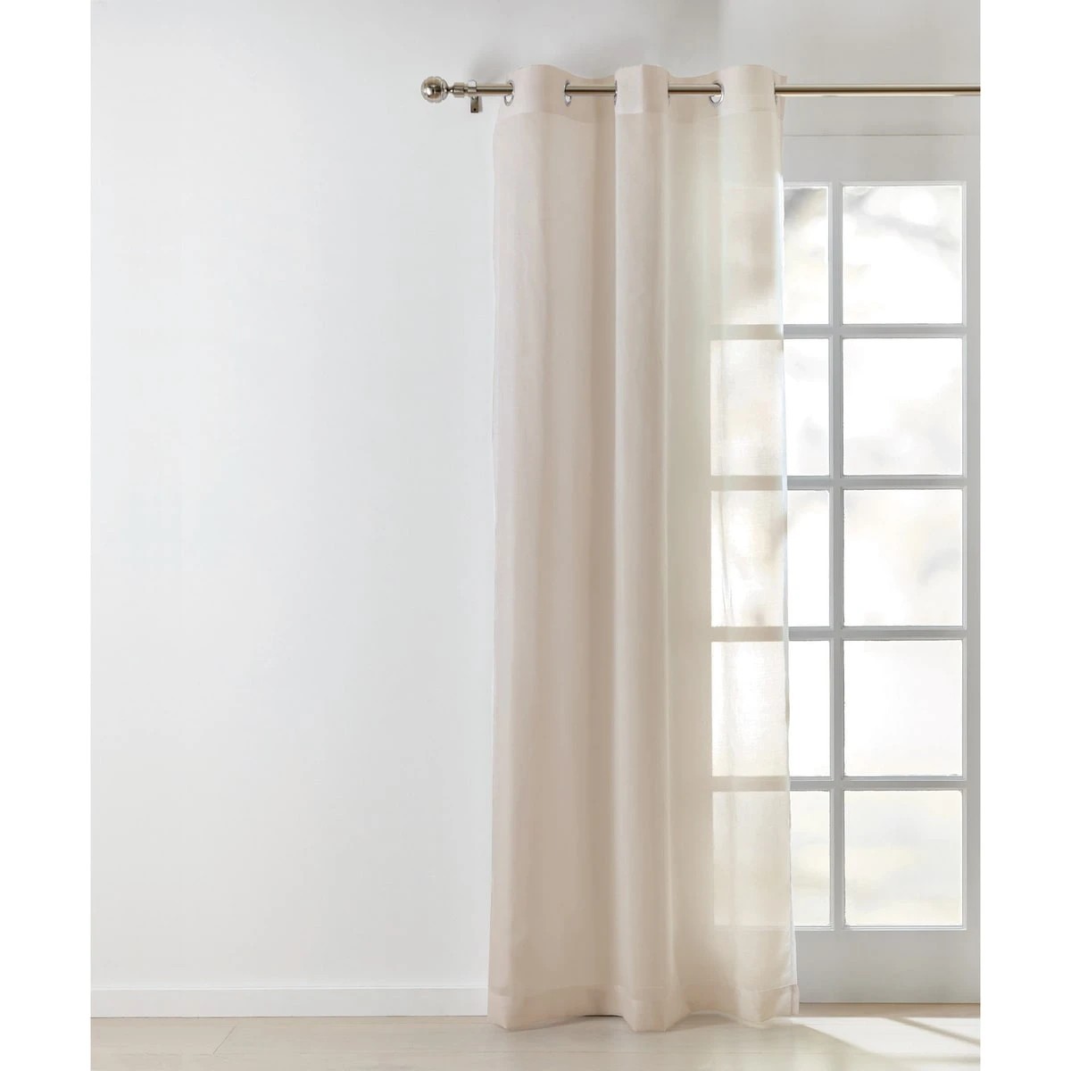1 Sicily Eyelet Curtain - Natural, 1 of 6