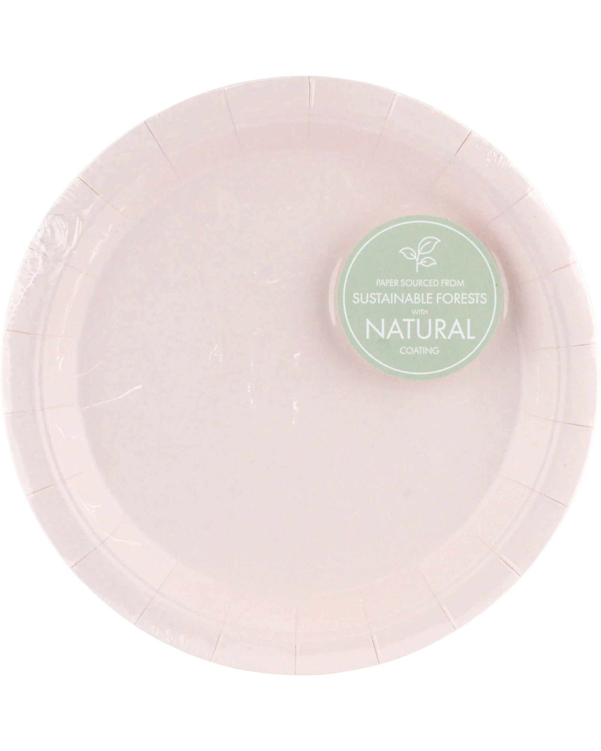 2 Amscan 17cm Round Paper Plates NPC Pack of 20 - Pastel Pink - Pastel Pink, 2 of 3