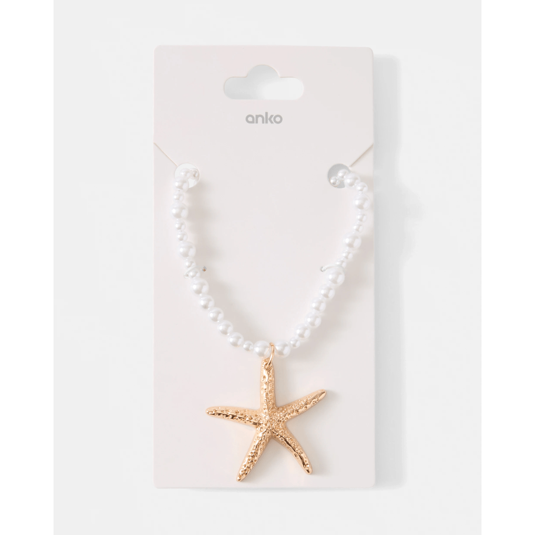 7 Starfish Faux Pearl Necklace - Gold Tone, 7 of 7