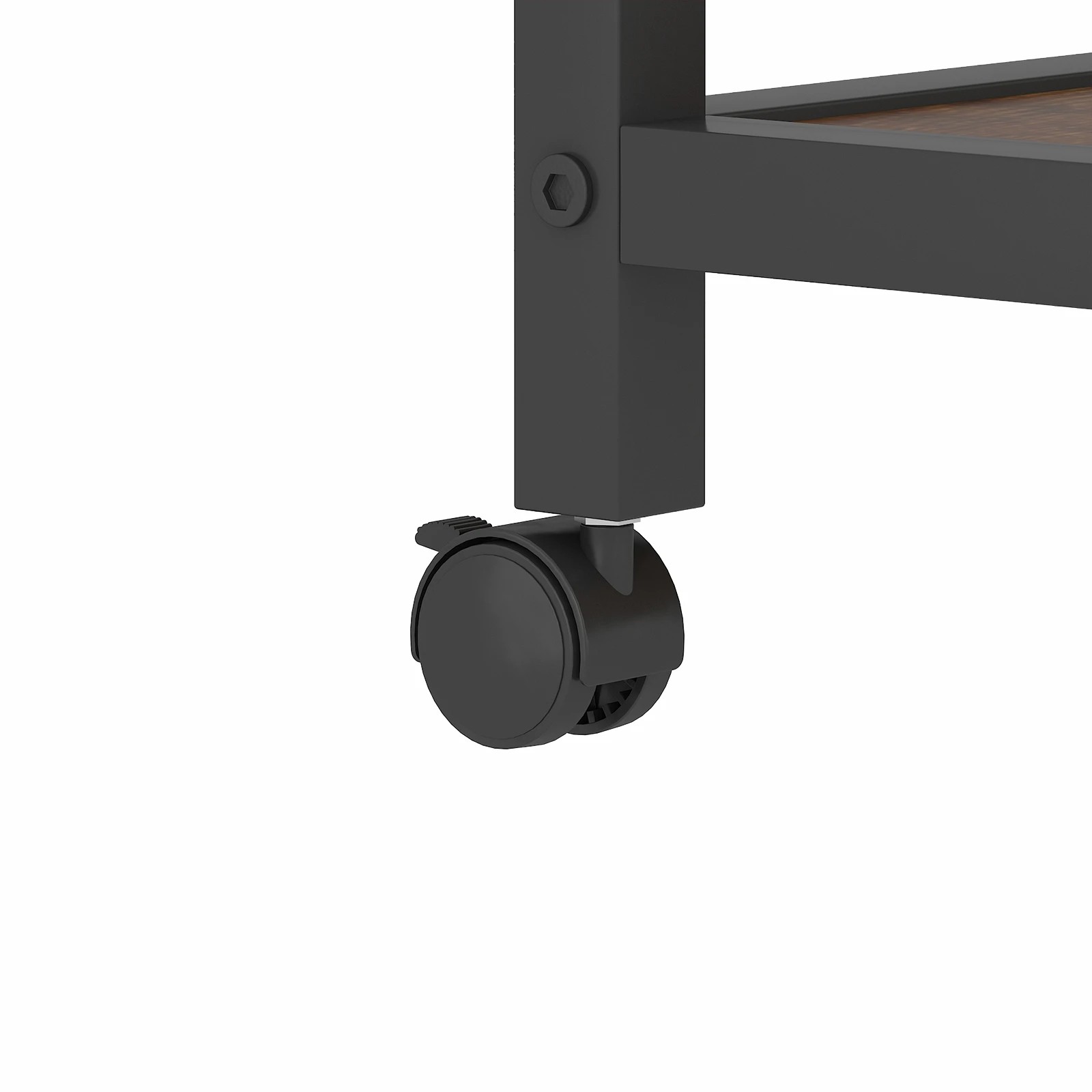 5 Advwin Large Mobile Printer Stand with Charging Station - Brown, 5 of 7