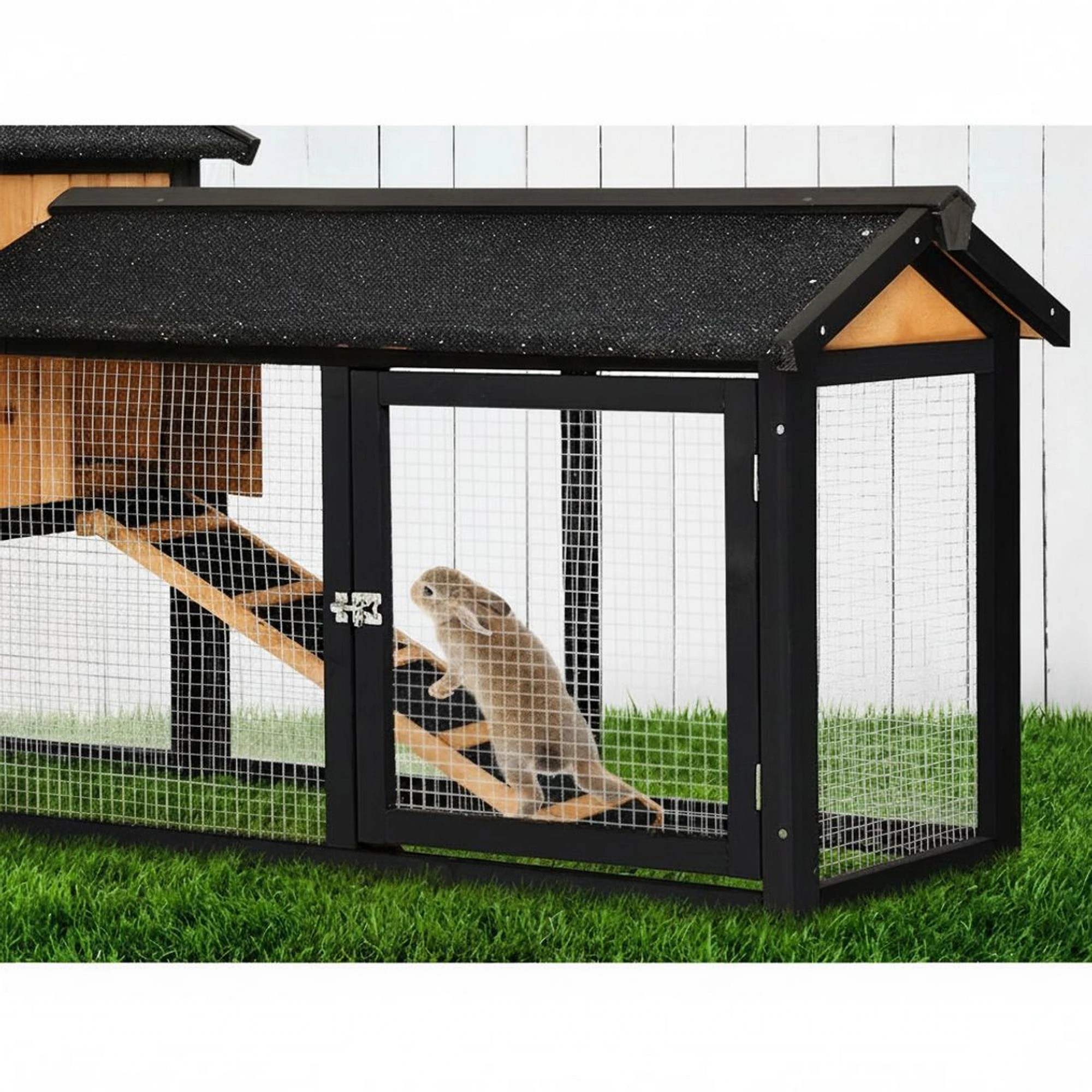 7 i.Pet Chicken Coop Rabbit Hutch Extra Large Run House Cage Wooden Bunny Outdoor - Multi, 7 of 7