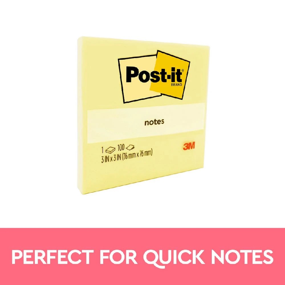 3 Post-it Notes 76 x 76mm Yellow 100 Sheets, 3 of 7