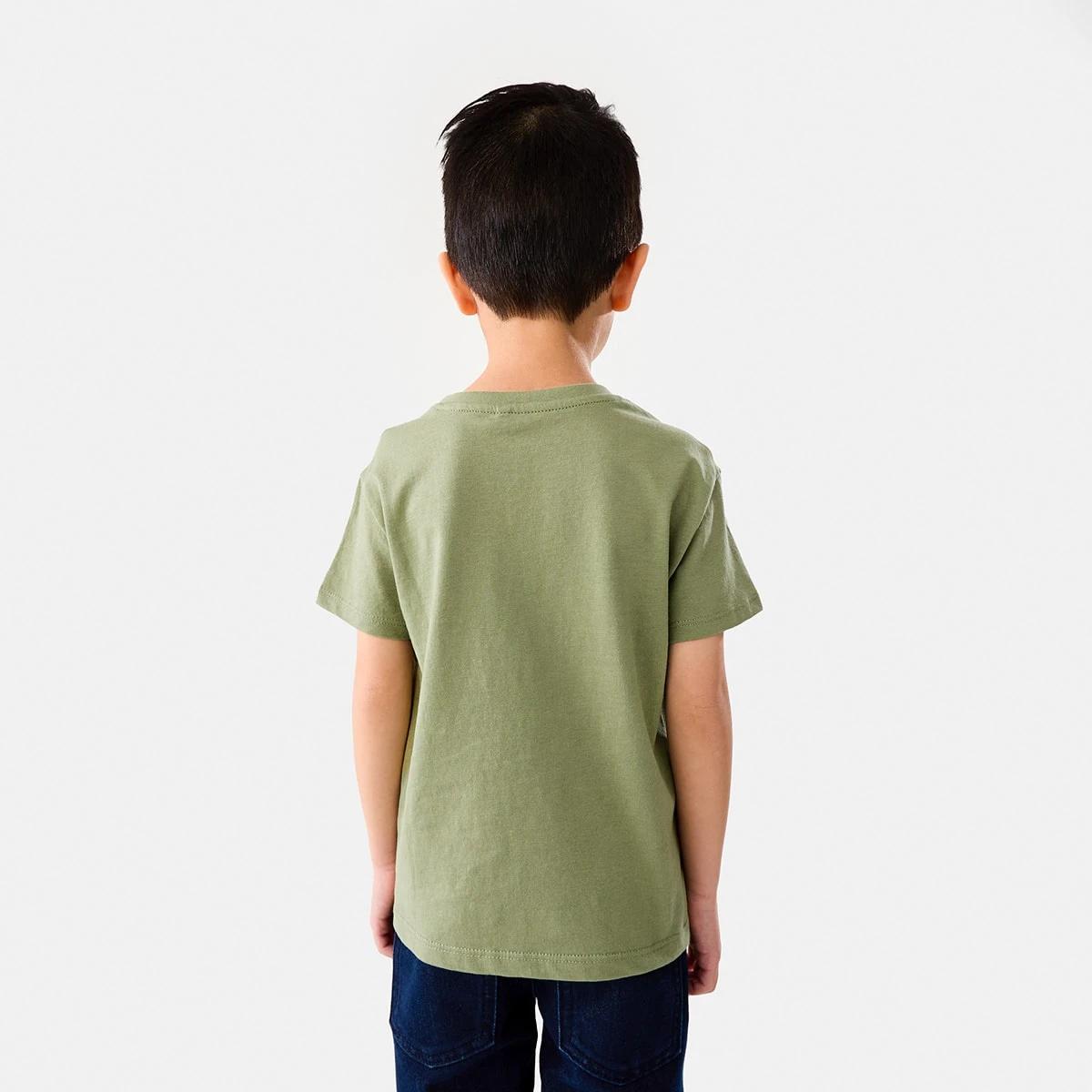 2 Chest Print T-shirt Oil Green, 2 of 9
