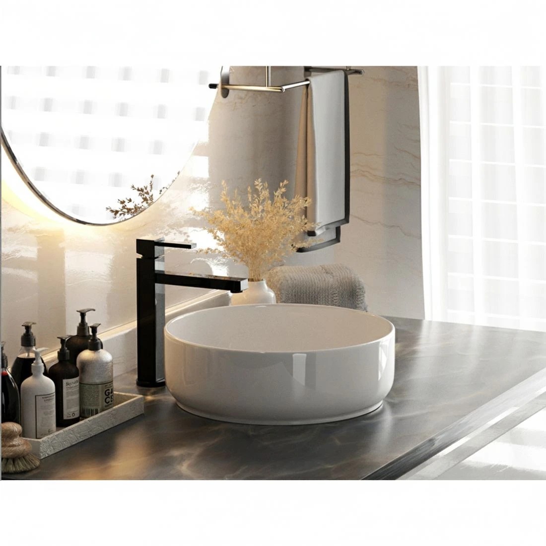 4 Cefito Bathroom Basin Ceramic Vanity Sink Hand Wash Bowl - White, 4 of 4