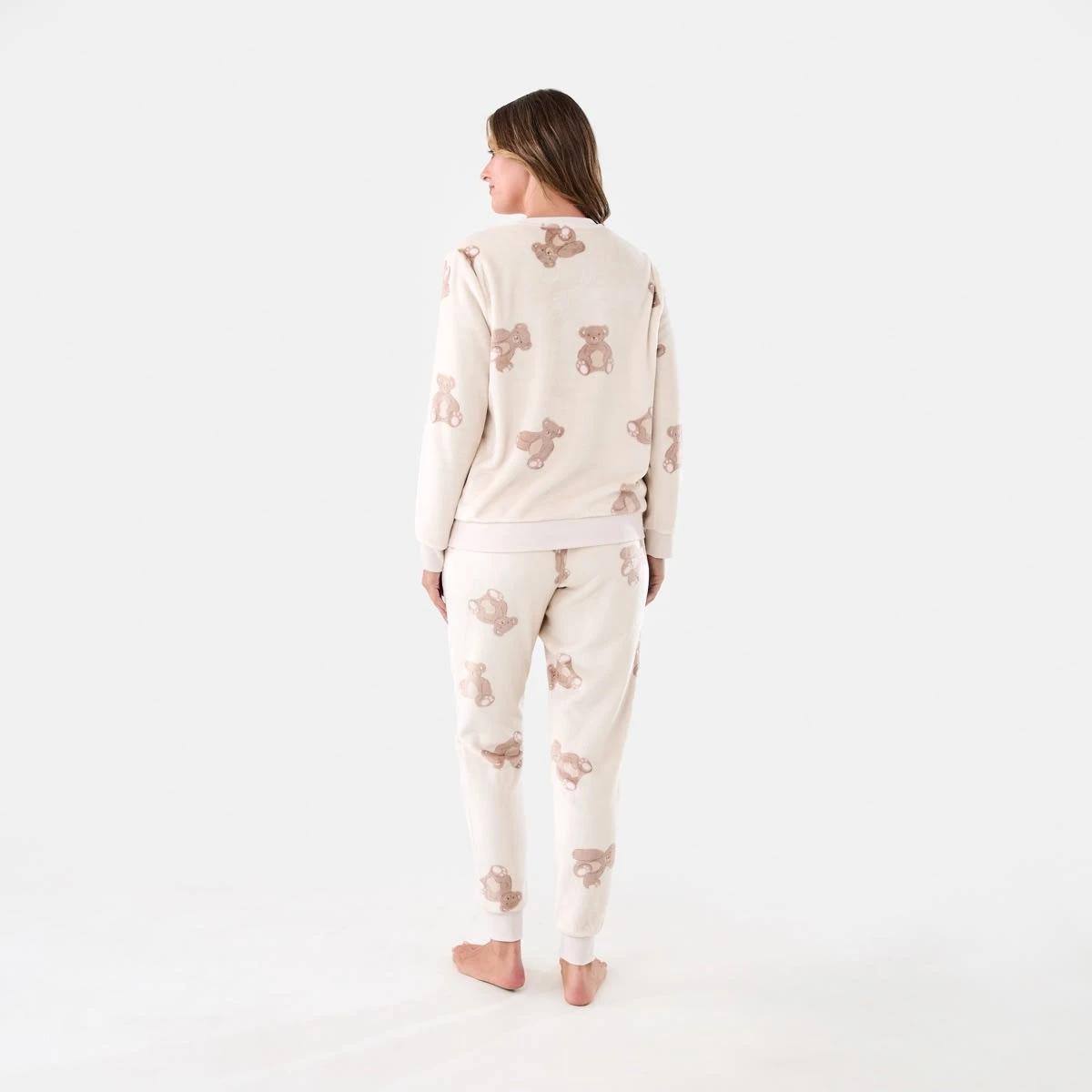 3 Fleece Top and Pants Pyjama Set Teddy Bear, 3 of 7
