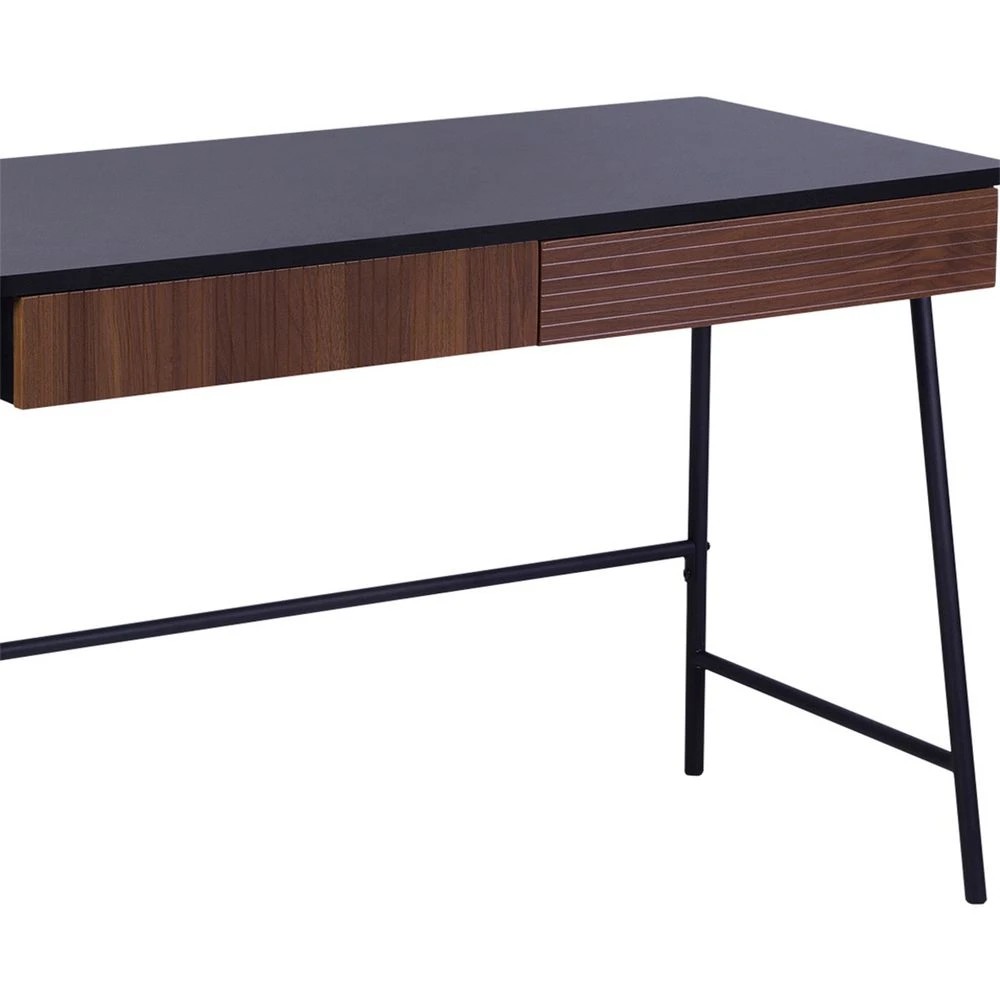 6 Studymate Vinci 2 Drawer Desk Walnut and Black Desks, Tables and Workstations, 6 of 10