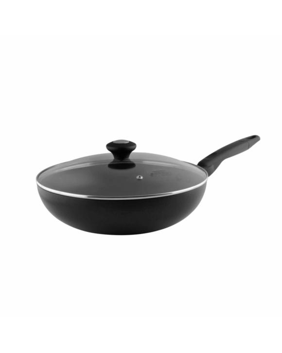 Meyer Cook 'N' Look Induction Covered Stirfry 30cm/4.3L - Black