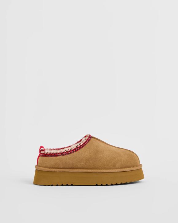 Australian Design Ugg Boots and Slippers Australian Design Ugg Sheepskin and Leather Tape Collar Mule