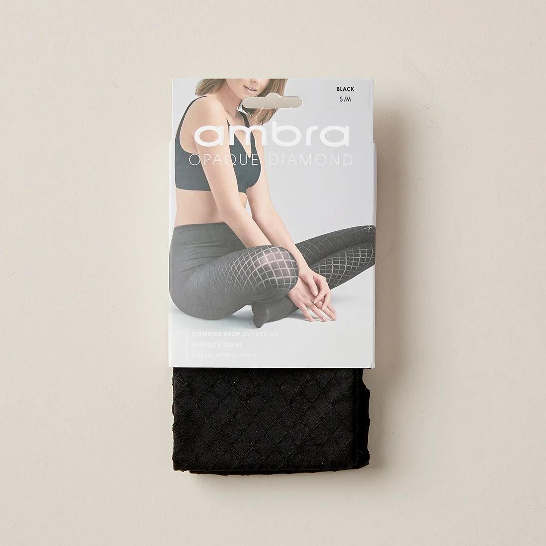 1 Ambra 1 Pack Diamond Net Tights BLACK