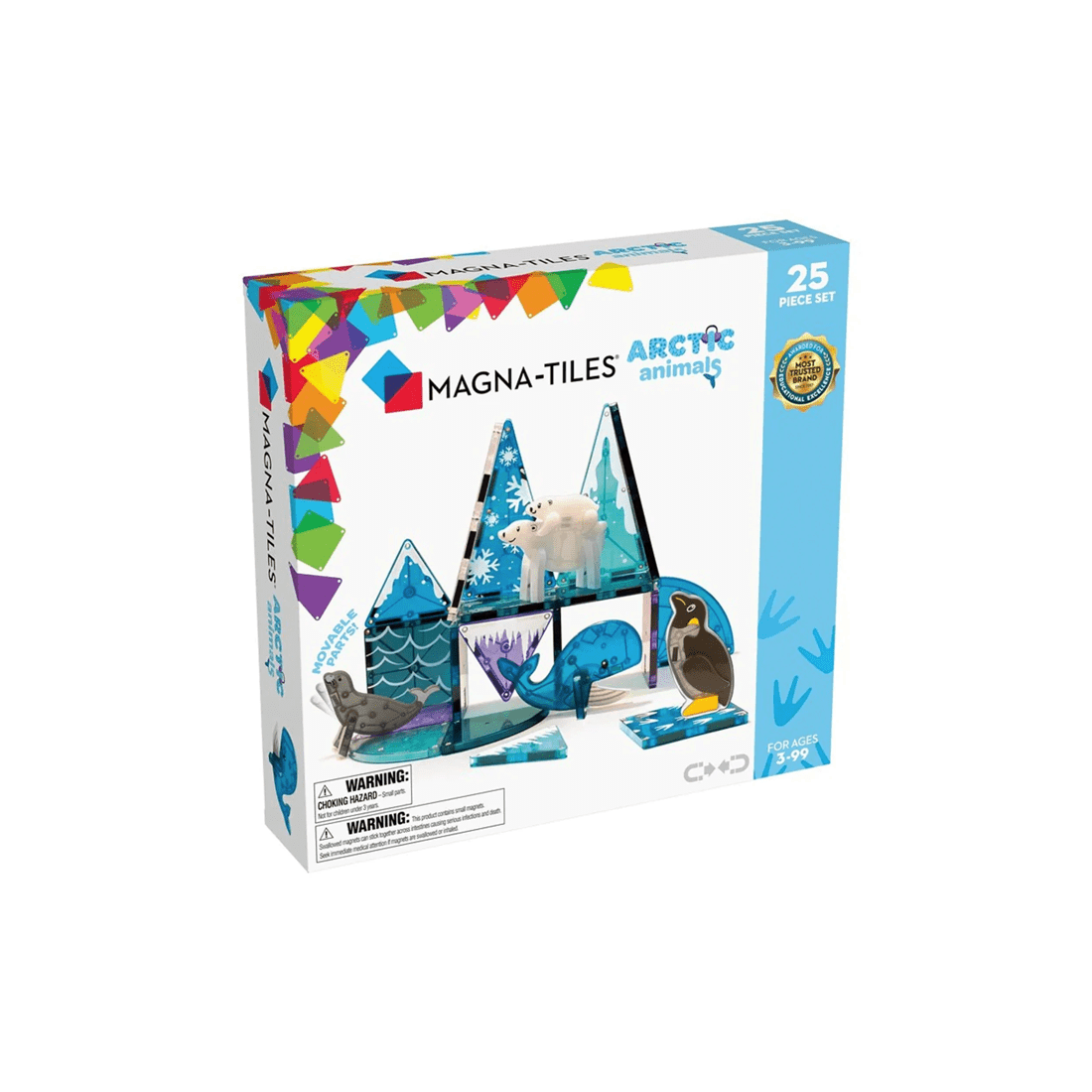 1 Magna-tiles 25pc Arctic Animals Magnetic Construction Toy Set For Kids 3 Years Plus - Blue, 1 of 3
