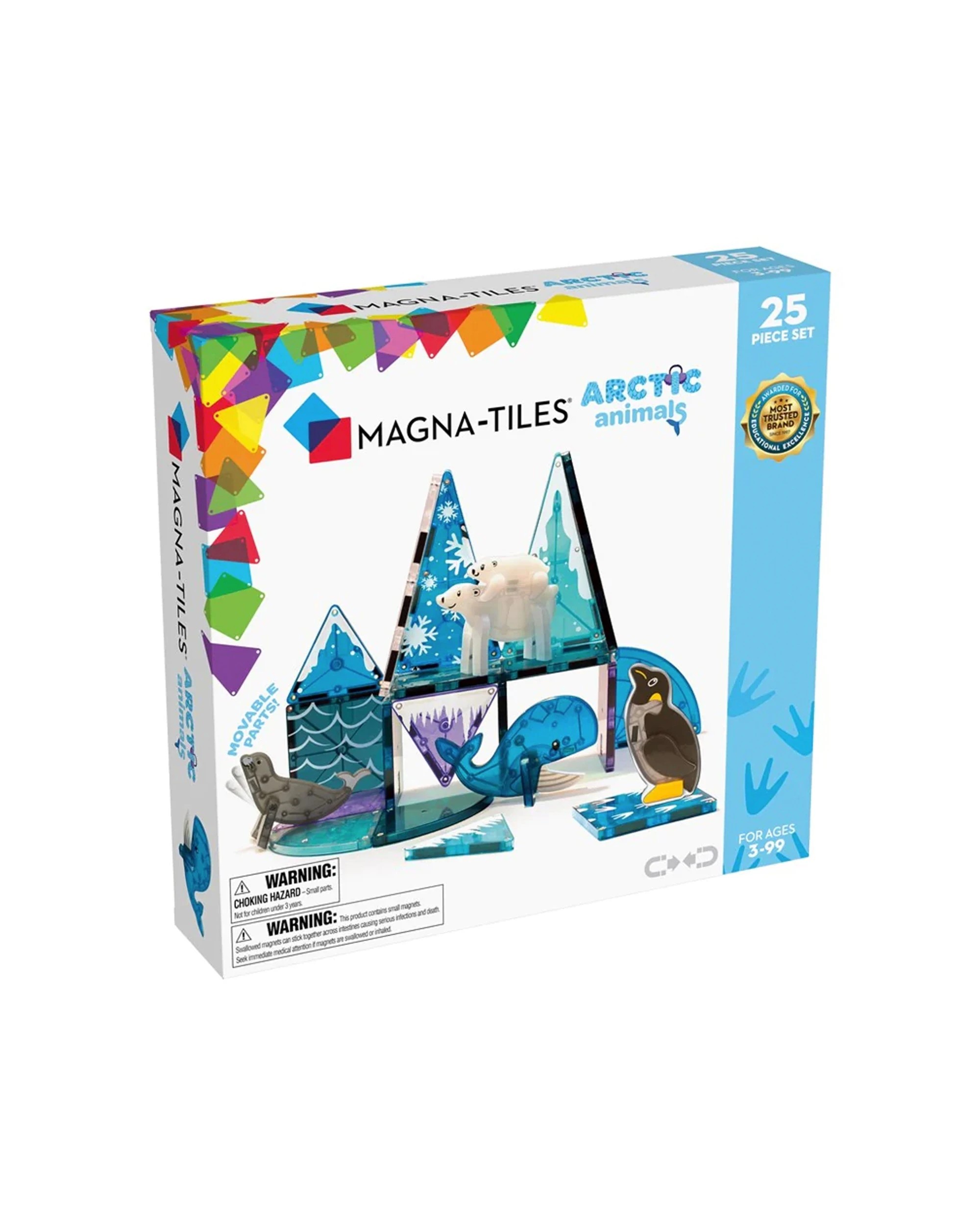 1 Magna-tiles 25pc Arctic Animals Magnetic Construction Toy Set For Kids 3 Years Plus - Blue, 1 of 3