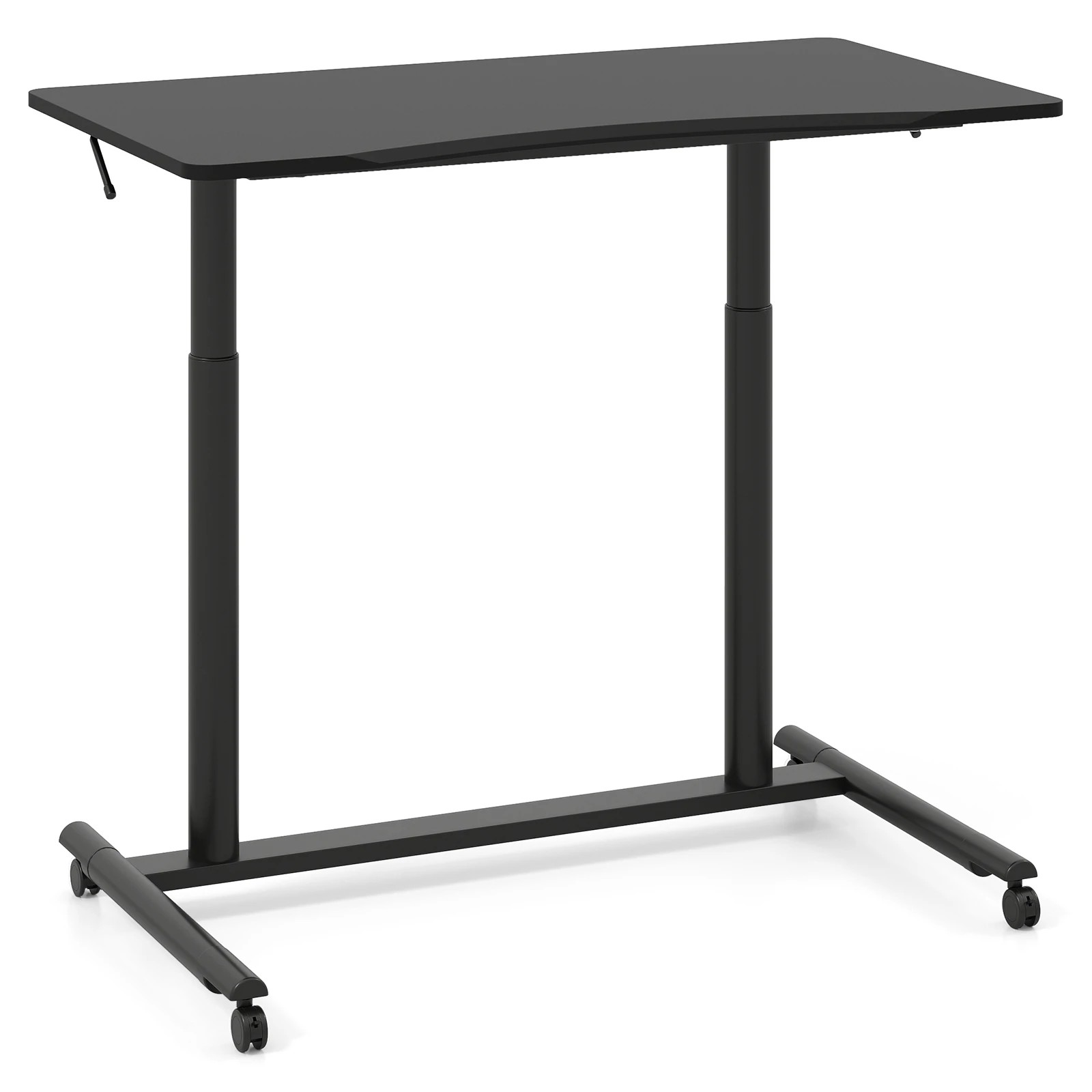 1 Costway Mobile Standing Desk C-Shaped Stand Desk w/Adjustable Height Computer Workstation, 1 of 1
