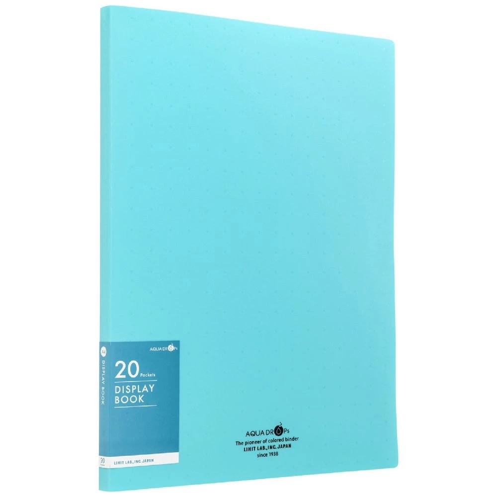 1 Aqua Drops Display Book A4 20 Pockets Vivid Teal, 1 of 4