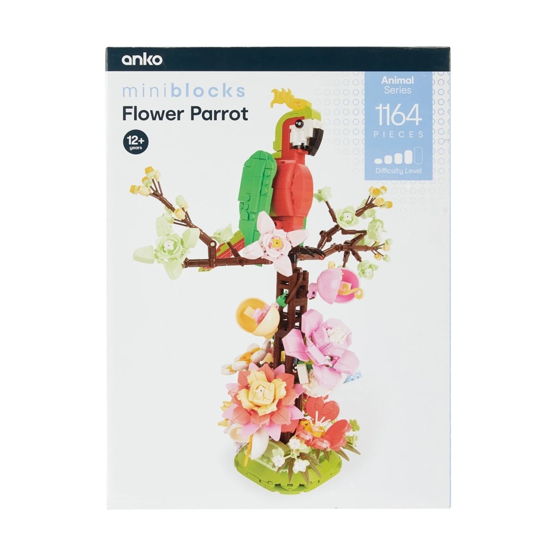 1 1164 Piece Mini Blocks Animal Series: Flower Parrot, 1 of 4