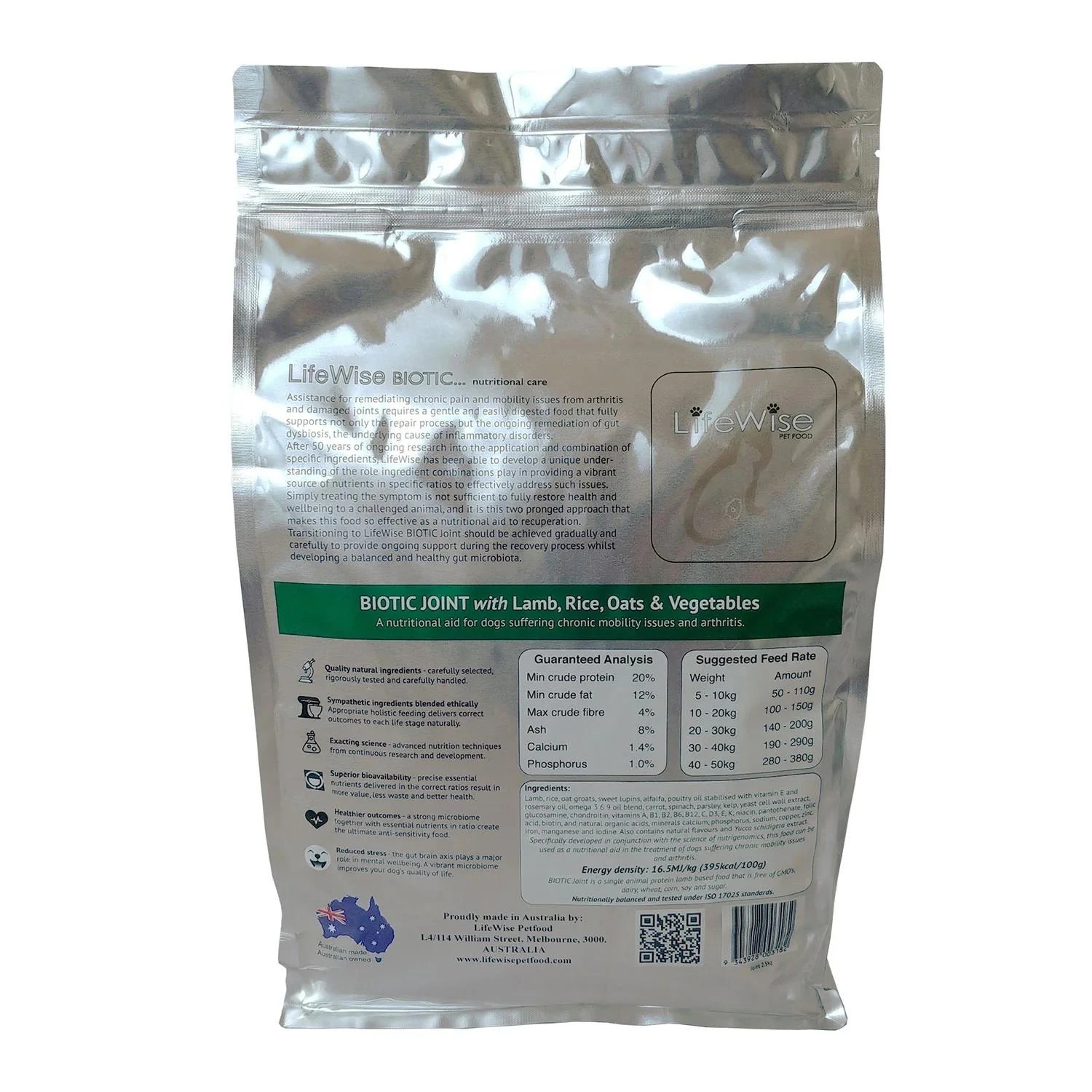 2 Lifewise Biotic Joint Nutritional Care Dry Dog Food w/ Lamb Rice Oats 13kg, 2 of 2