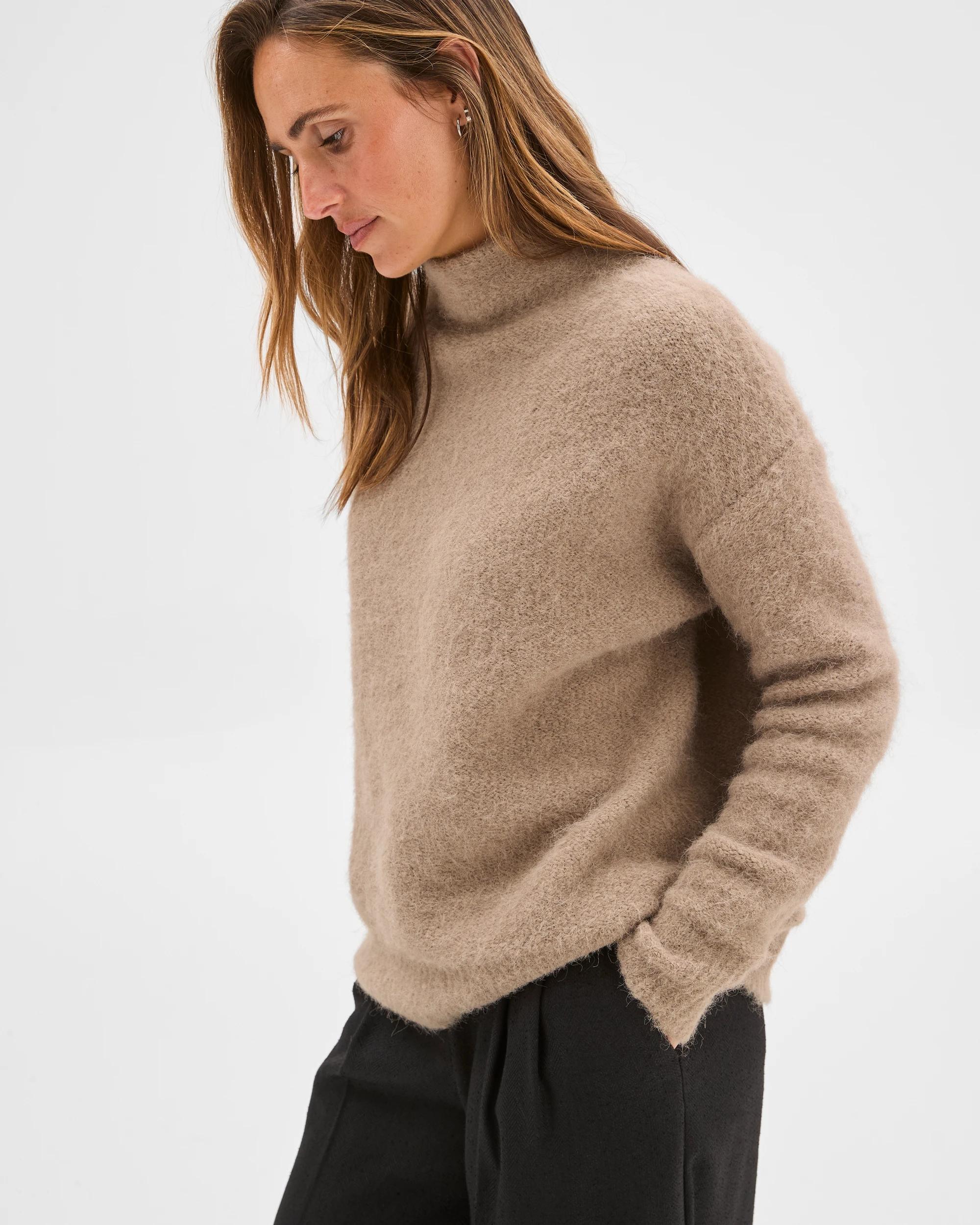 4 Preview Plush Boat Neck Jumper MOON GREY, 4 of 6