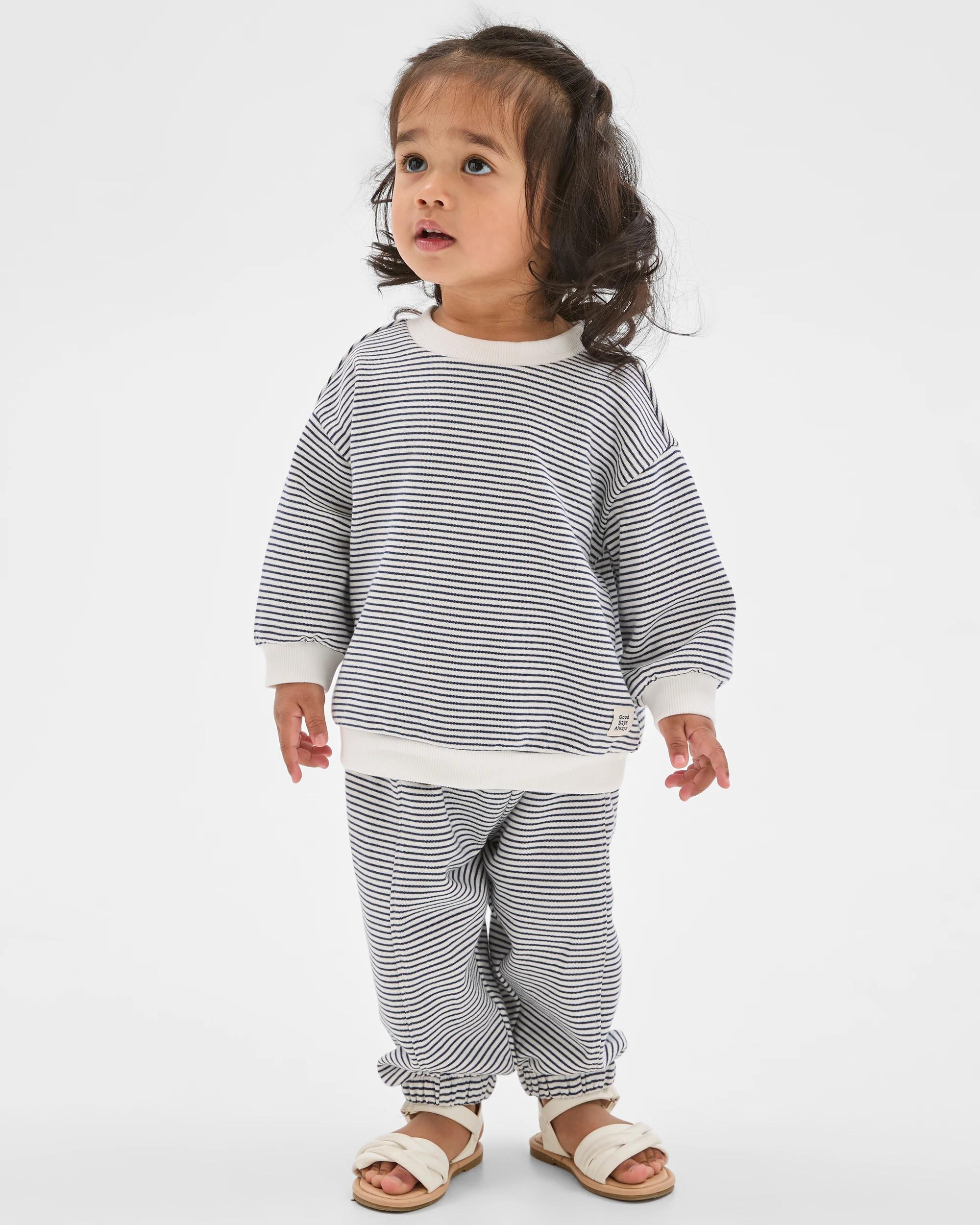 1 Target Baby Organic Cotton Striped Jumper BLACK/GARDENIA, 1 of 5