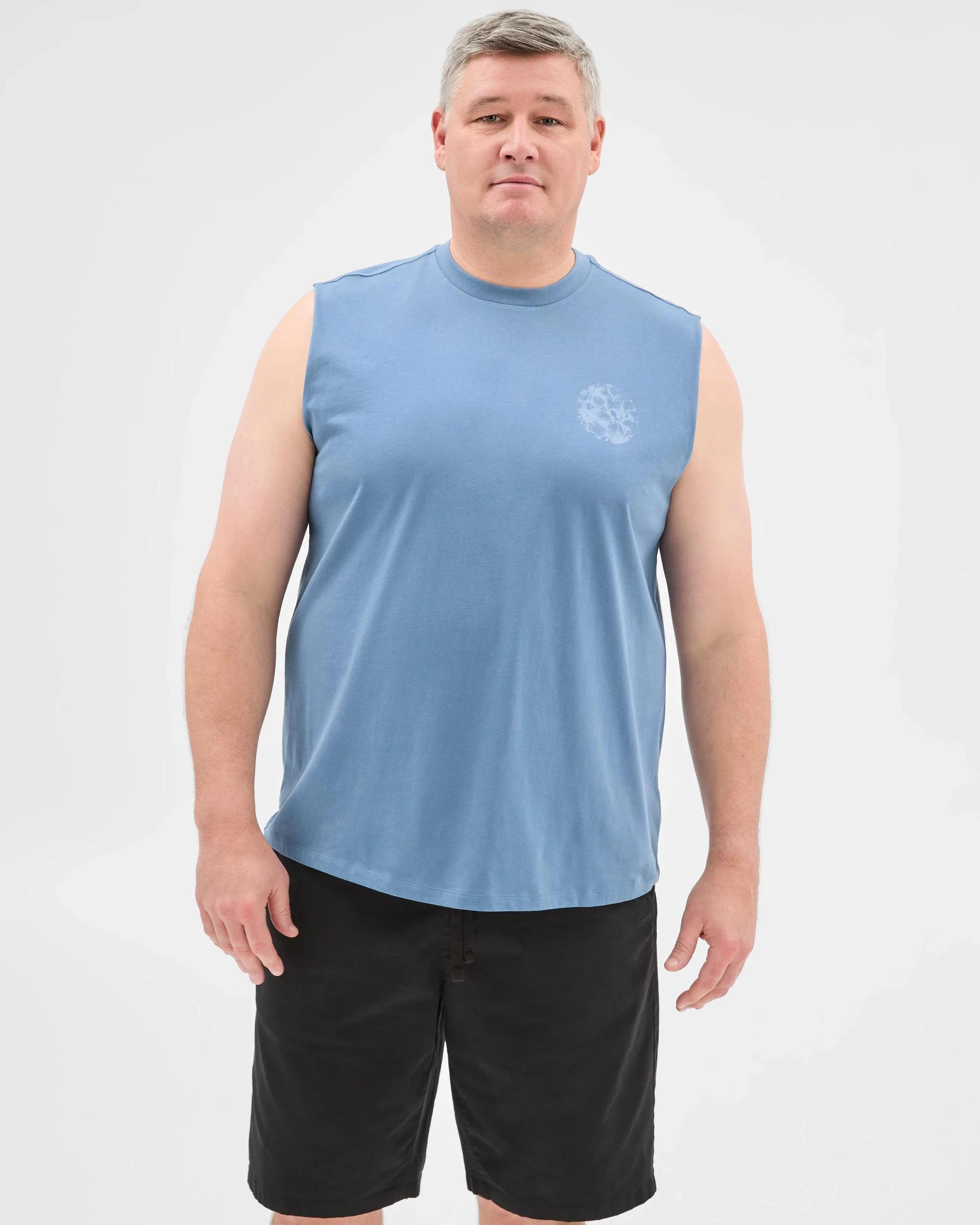 4 Target Plus Size Australian Cotton Print Tank Top BLUE, 4 of 6