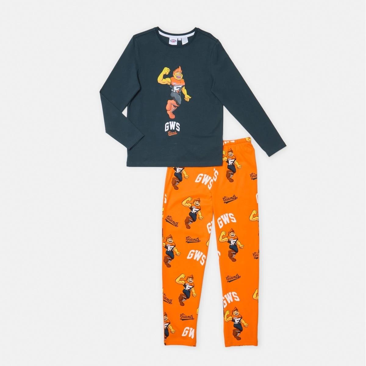 6 Official AFL Kids Pyjama Set Gws Giants, 6 of 9
