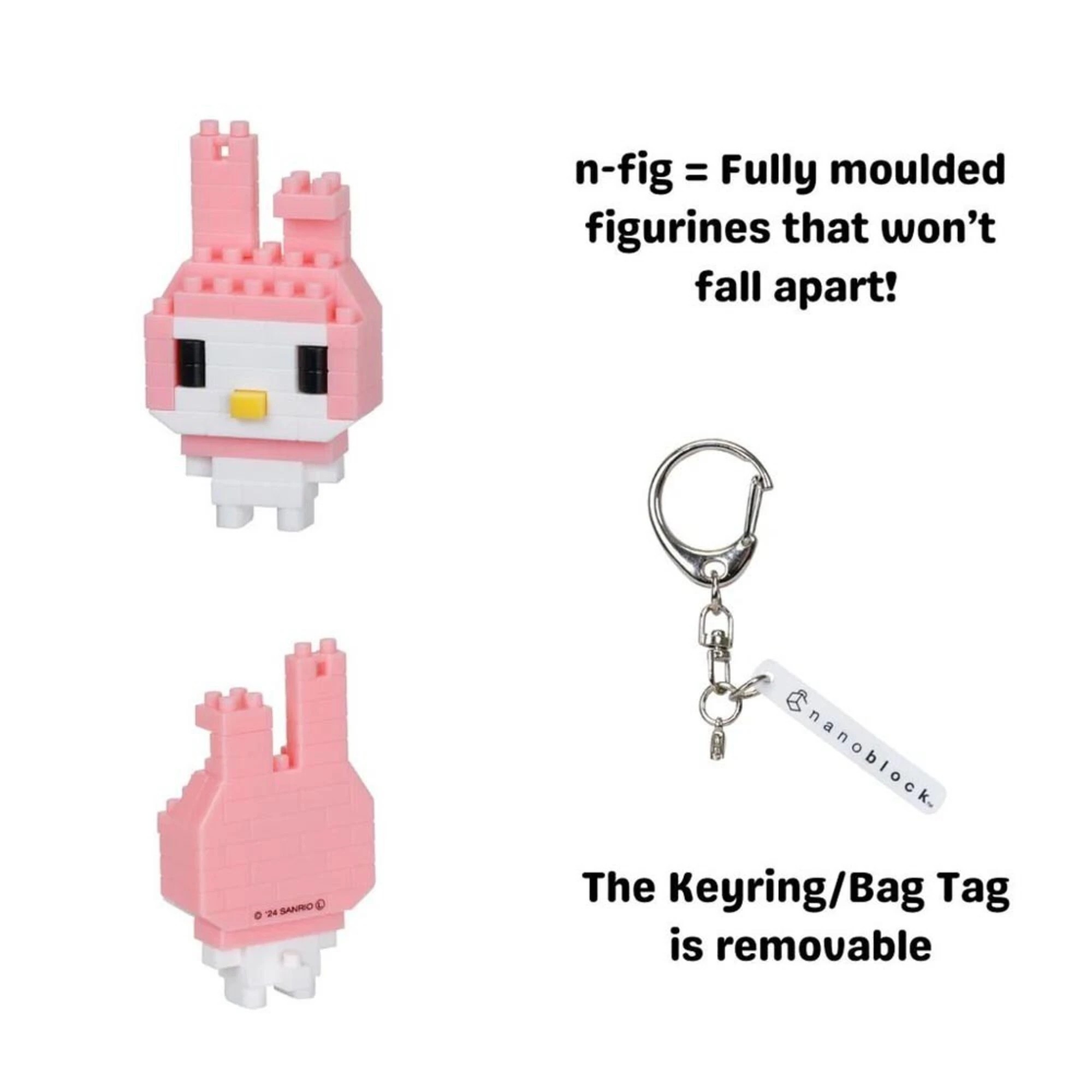 3 Sanrio - Hello Kitty - My Melody Nanoblocks N-FIG Bag Clip, 3 of 4