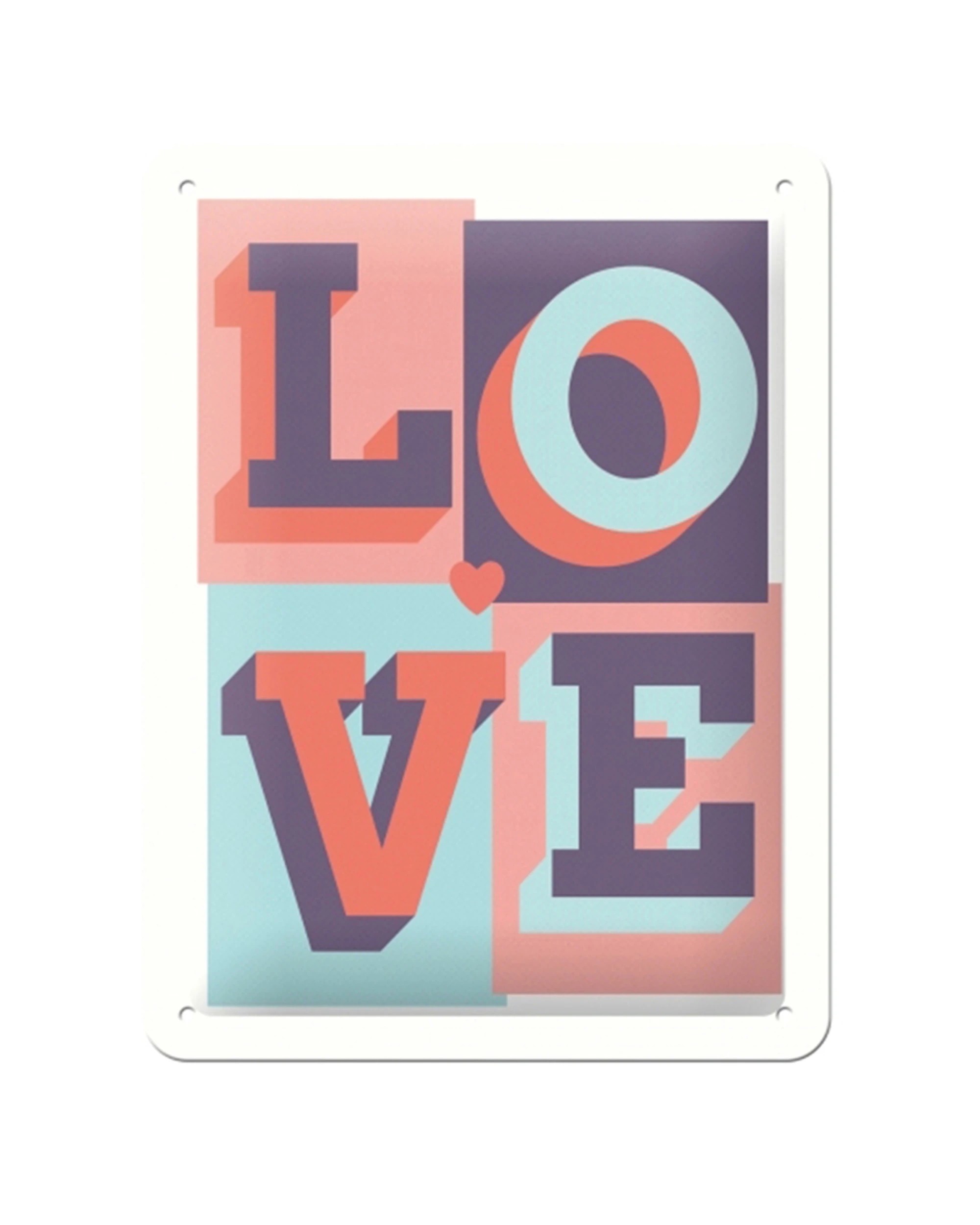 1 Nostalgic-Art 15x20cm Small Metal Sign - LOVE - Multi, 1 of 1