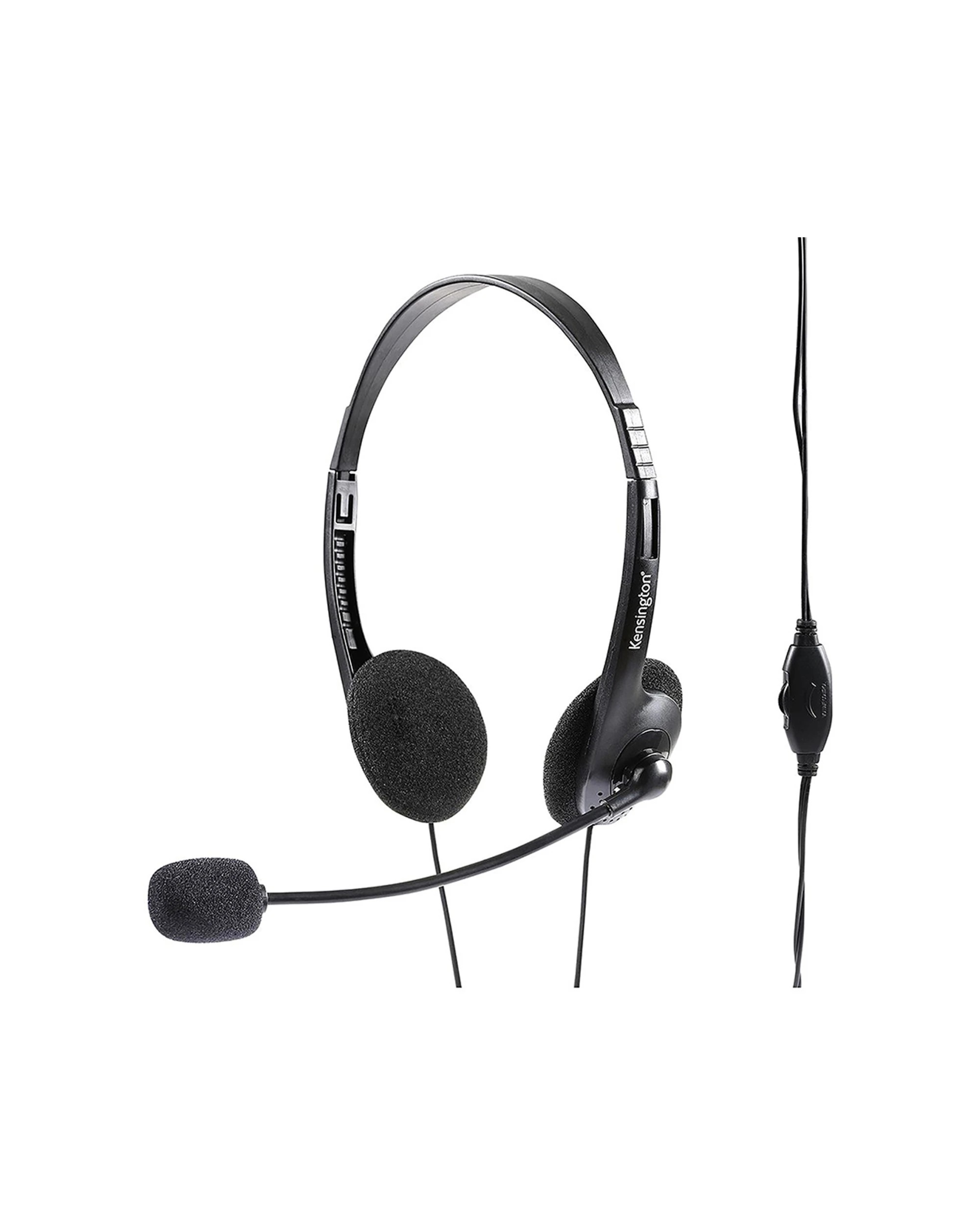 3 Kensington Headsets Wired Headphones Microphone Headset 30mm Speakers Stereo - Black, 3 of 3
