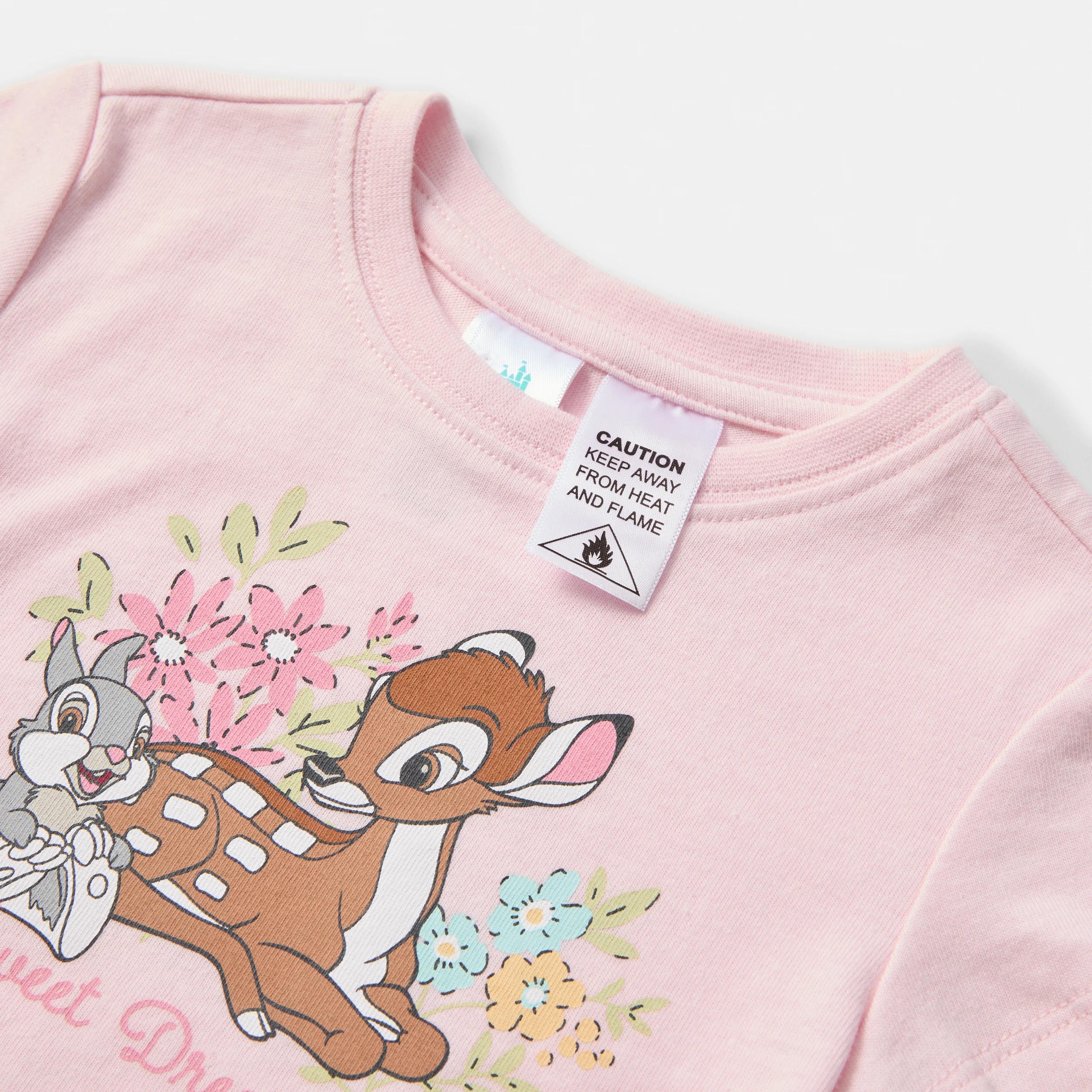 3 Bambi License Short Sleeve Pyjama Set PINK BAMBI, 3 of 4