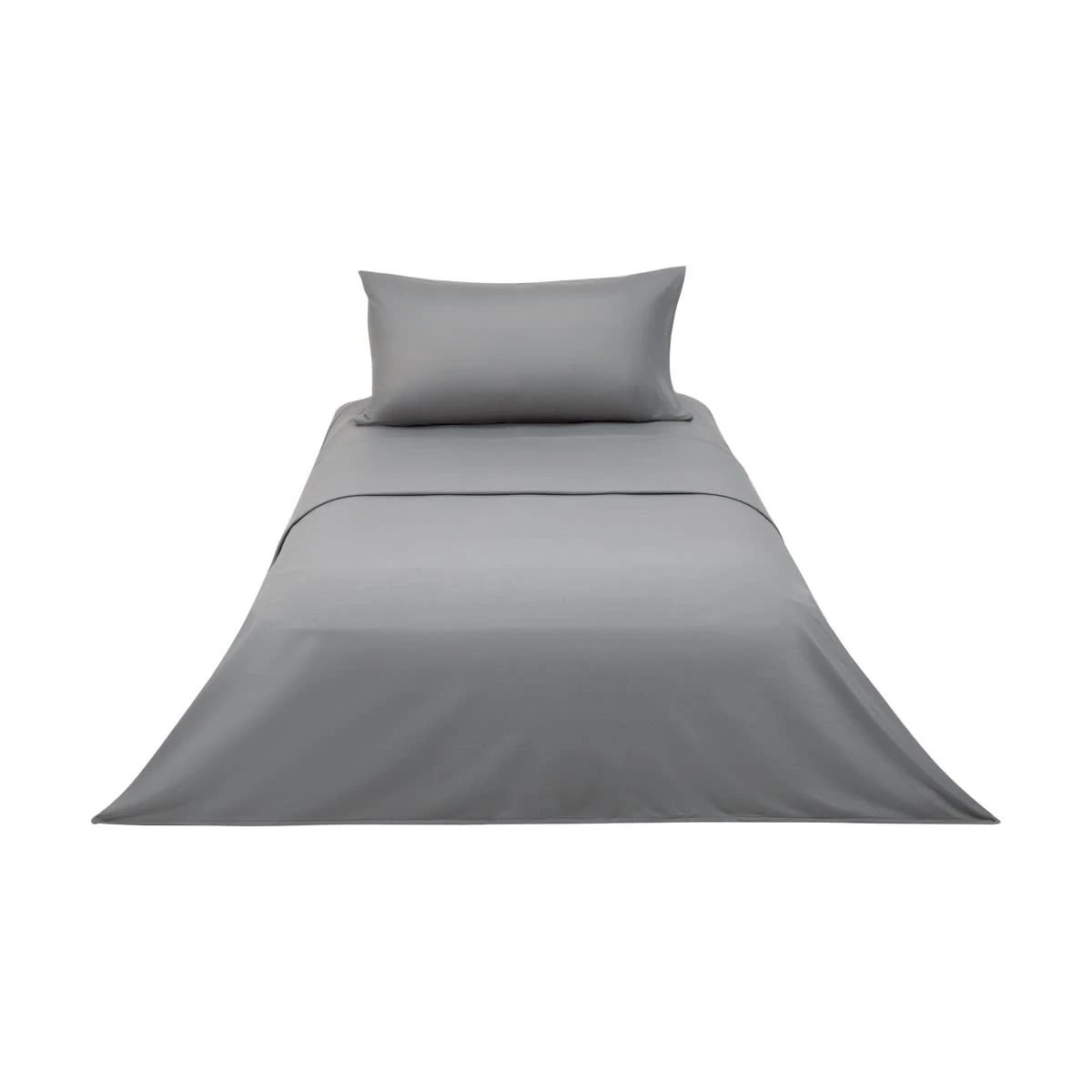 6 Soft Touch Sheet Set - Single Bed, Grey, 6 of 7