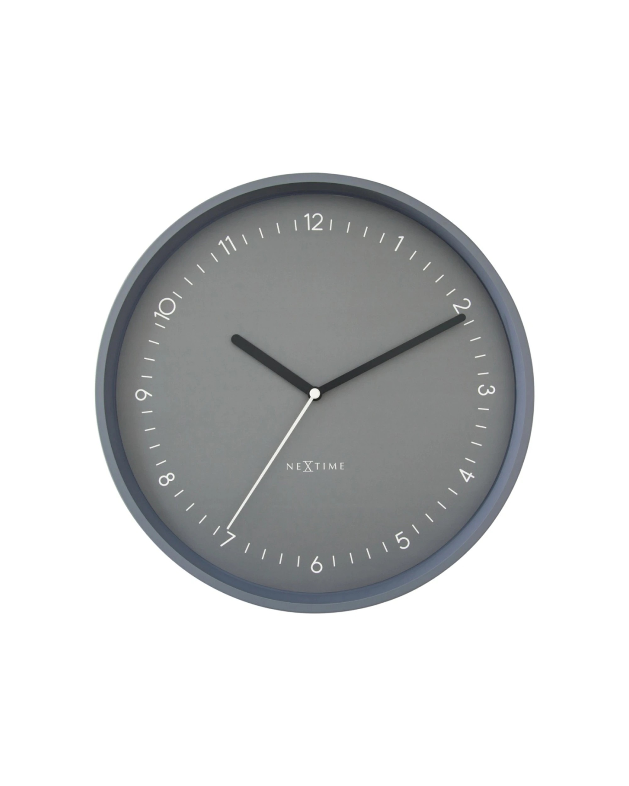 1 NeXtime Berlin 30cm Wall Clock Silent Sweep Matt Aluminium Case Modern Design - Grey, 1 of 5