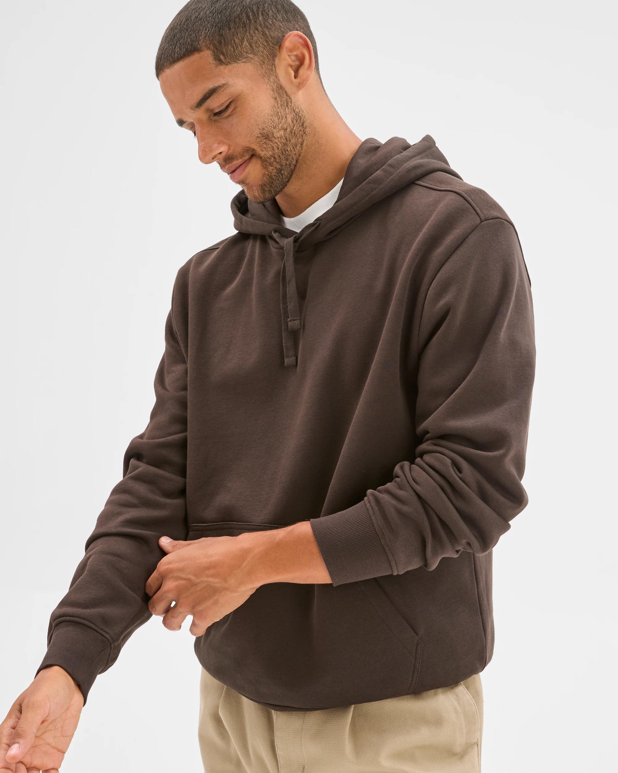 3 Target Man Australian Cotton Blend Popover Hoodie CHOCOLATE, 3 of 6