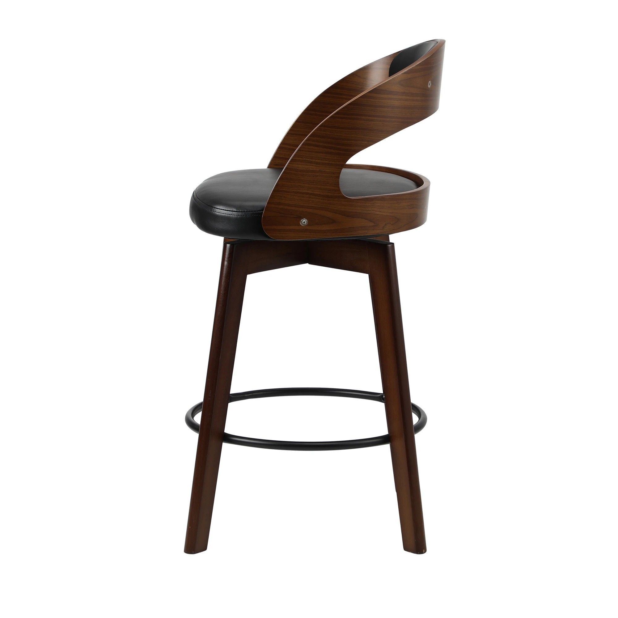 6 Oikiture 4x Bar Stools Kitchen Counter Stool Swivel Dining Chair Pu Leather
 - Black, 6 of 9