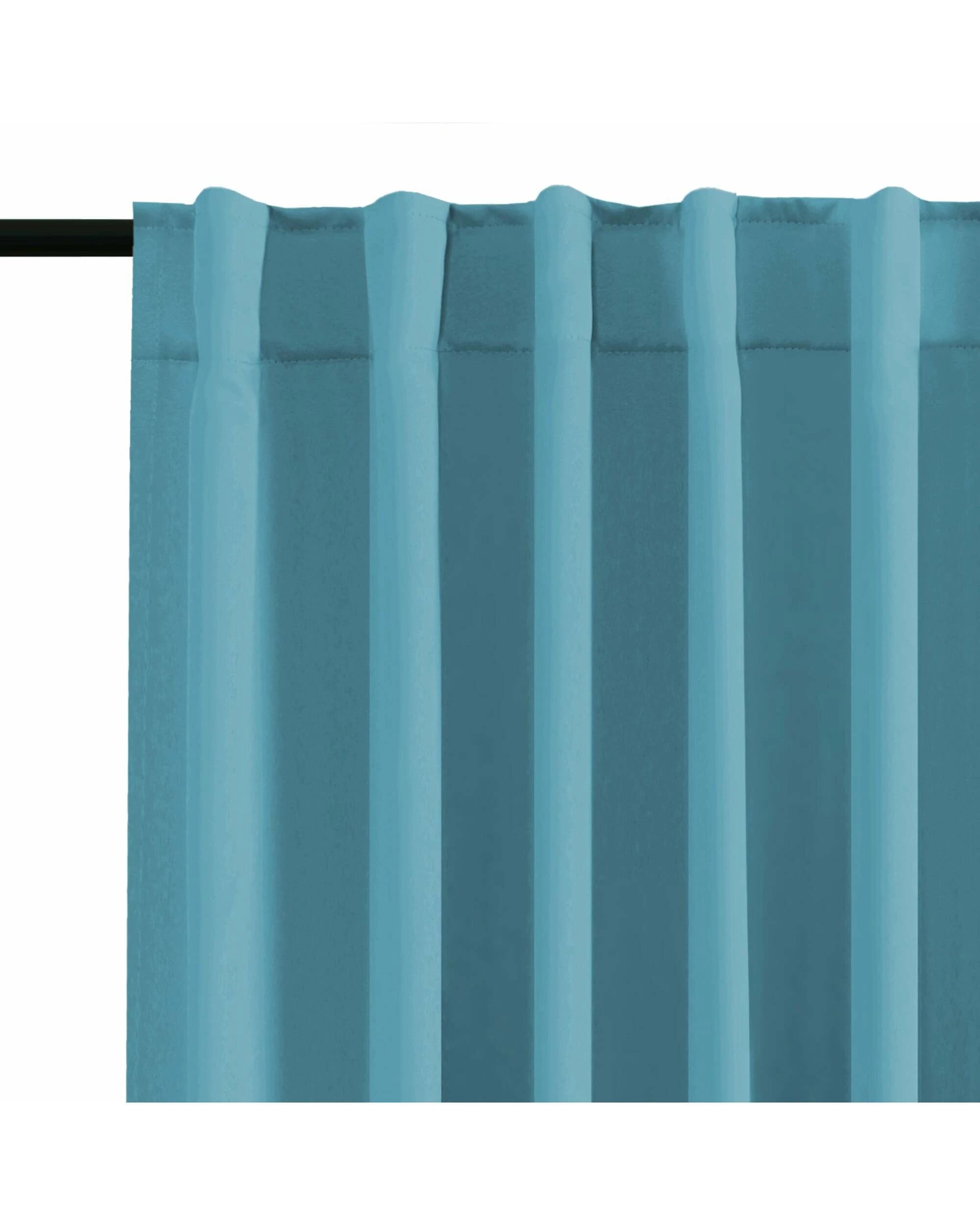 2 Smarcute Blockout Back Tab Solid Curtain - 2X 132x160cm - Blue, 2 of 4
