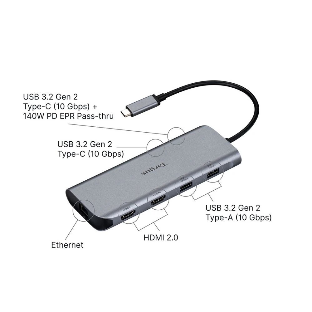 6 Targus USB-C and Dual HDMI 4K Mobile Dock, 6 of 6